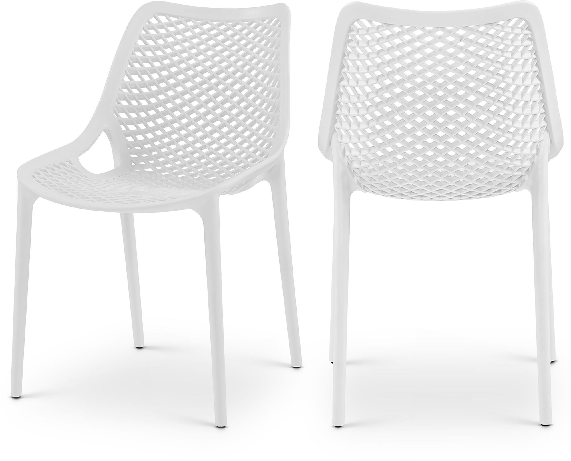 Mykonos Outdoor Patio Polypropylene Plastic Dining Side Chair