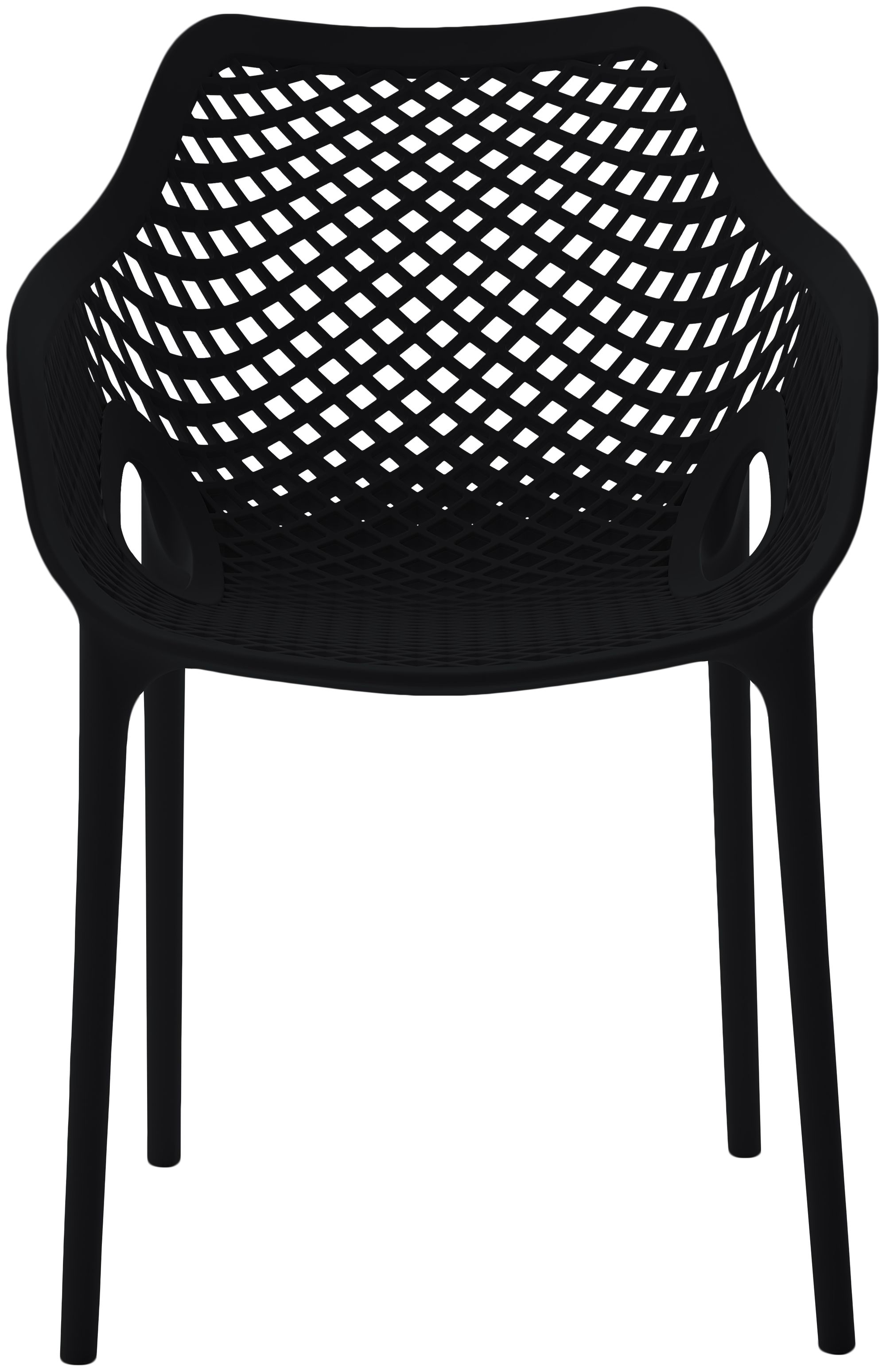 Mykonos Outdoor Patio Polypropylene Plastic Dining Arm Chair