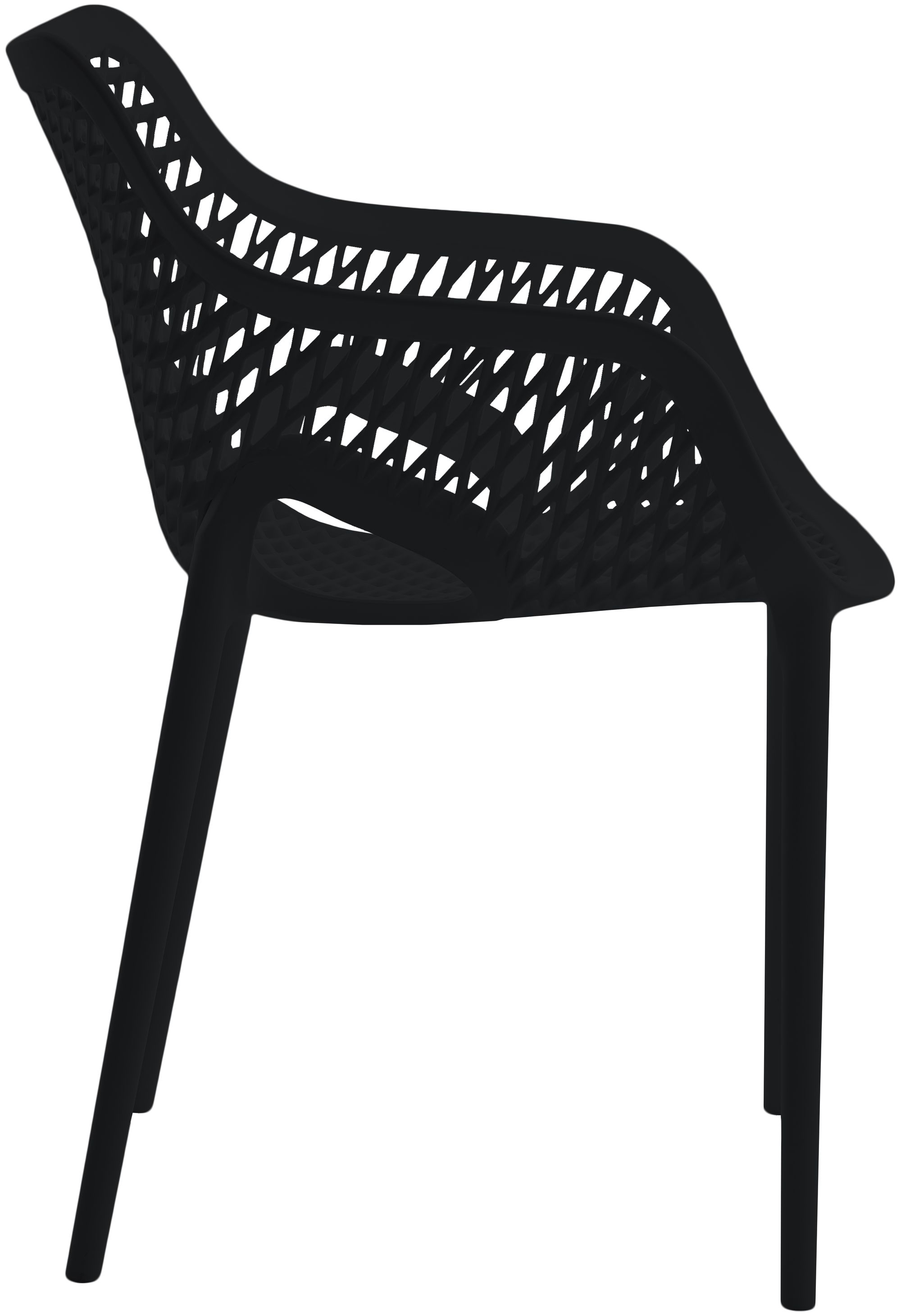 Mykonos Outdoor Patio Polypropylene Plastic Dining Arm Chair