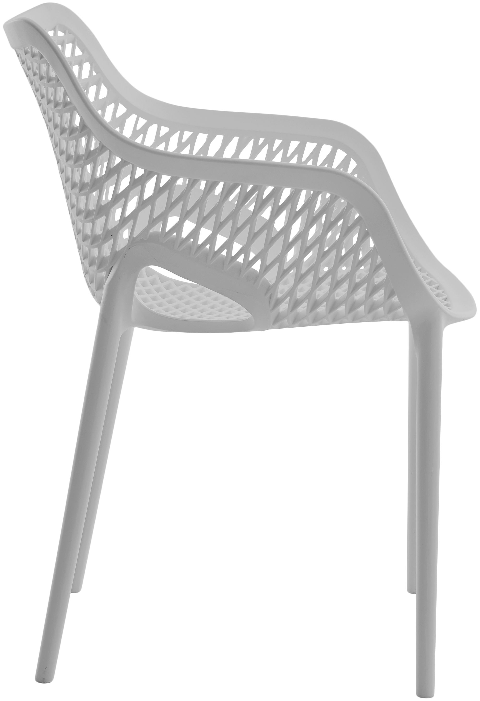 Mykonos Outdoor Patio Polypropylene Plastic Dining Arm Chair