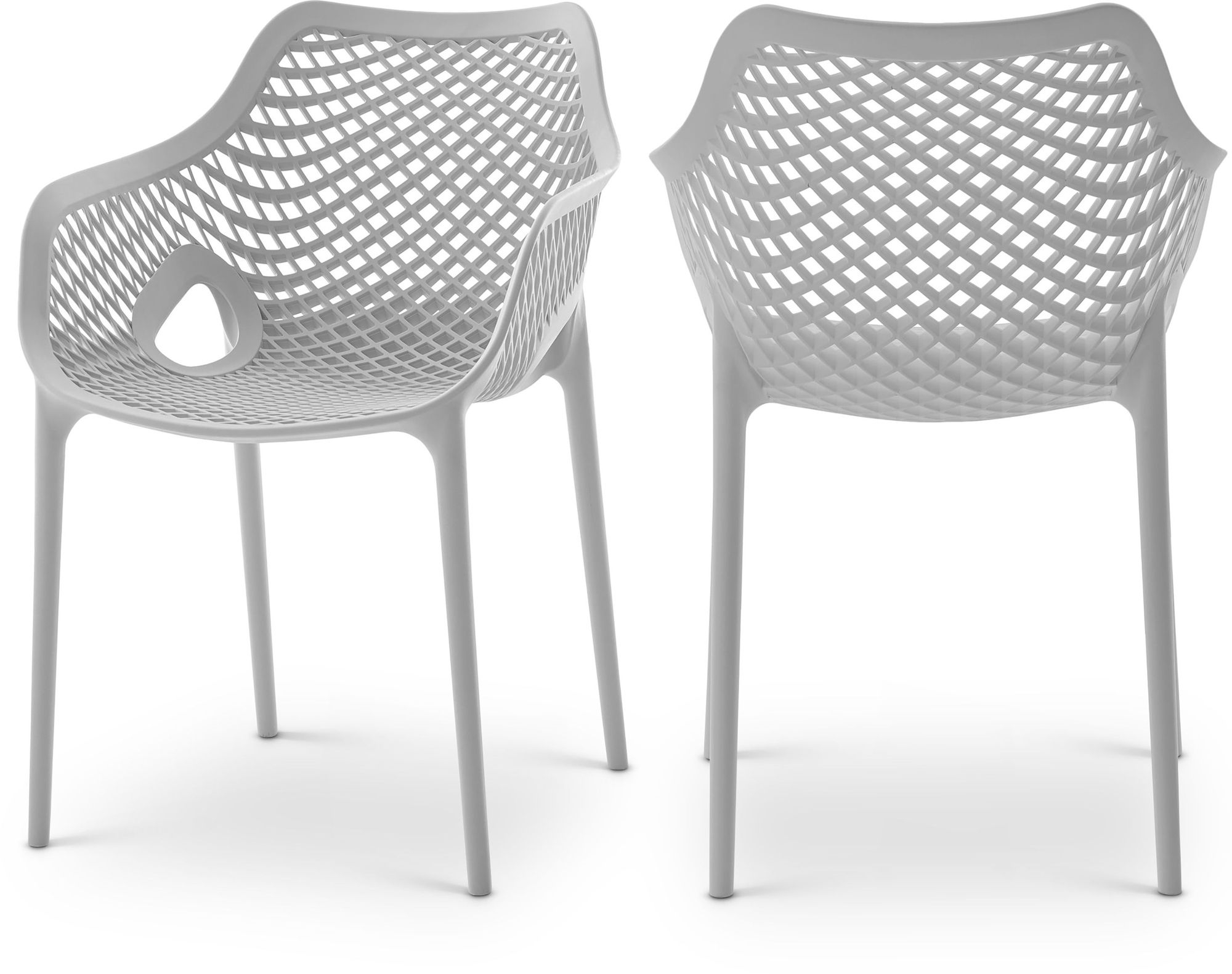 Mykonos Outdoor Patio Polypropylene Plastic Dining Arm Chair