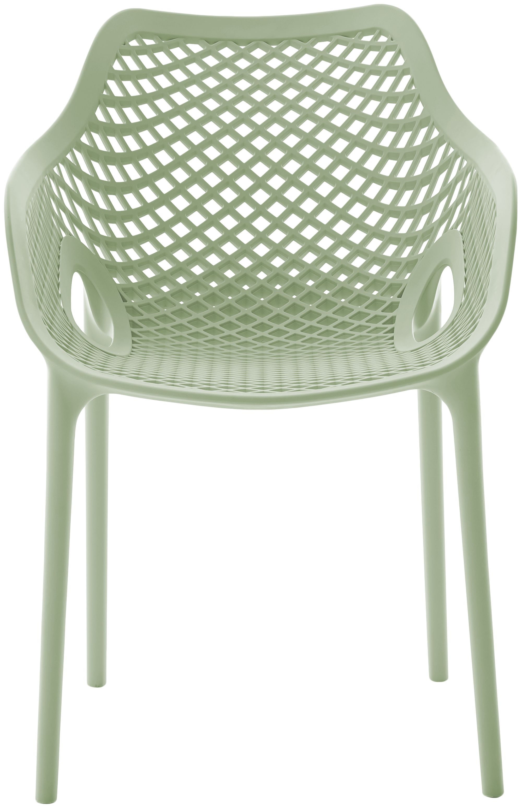 Mykonos Outdoor Patio Polypropylene Plastic Dining Arm Chair