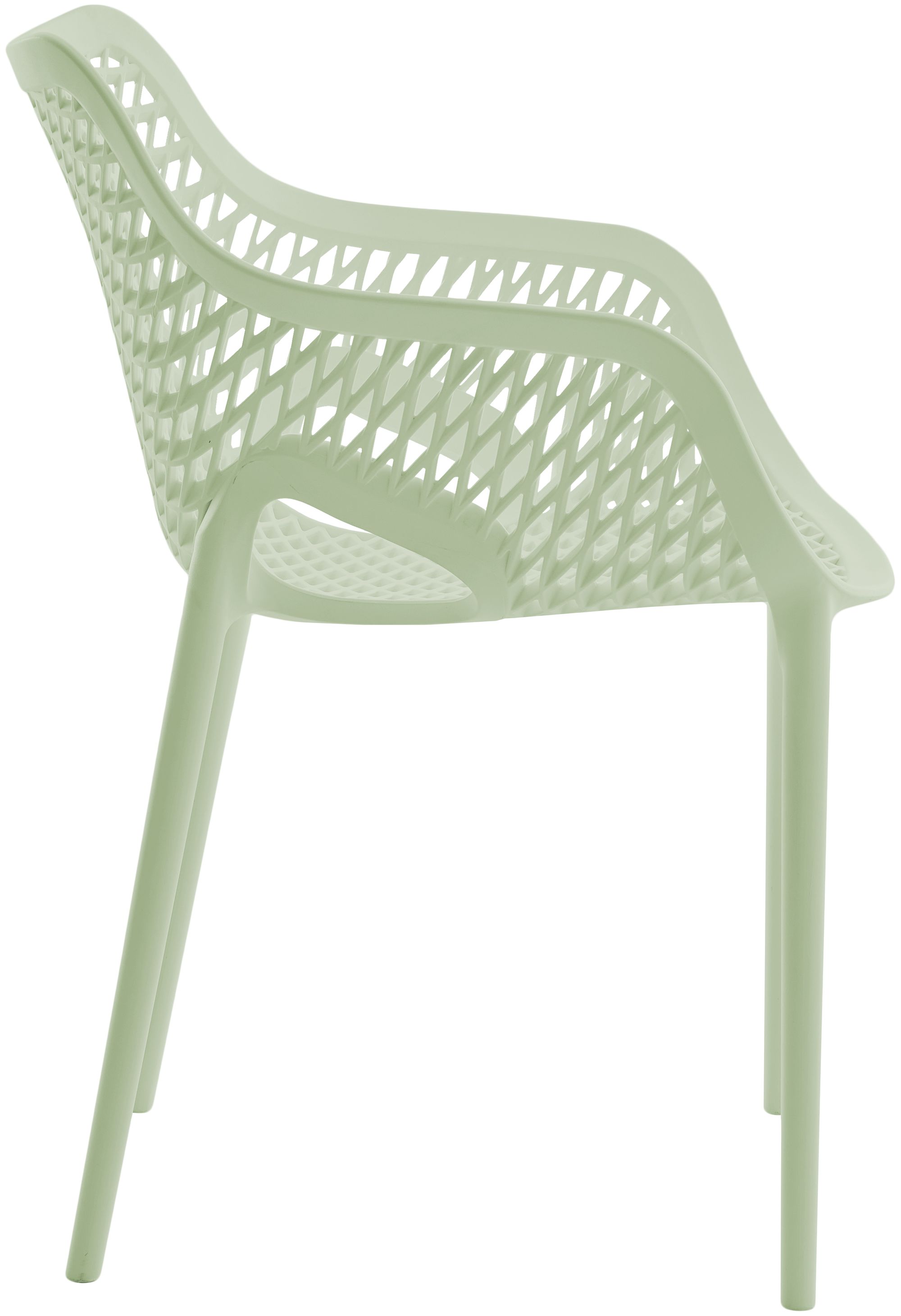 Mykonos Outdoor Patio Polypropylene Plastic Dining Arm Chair