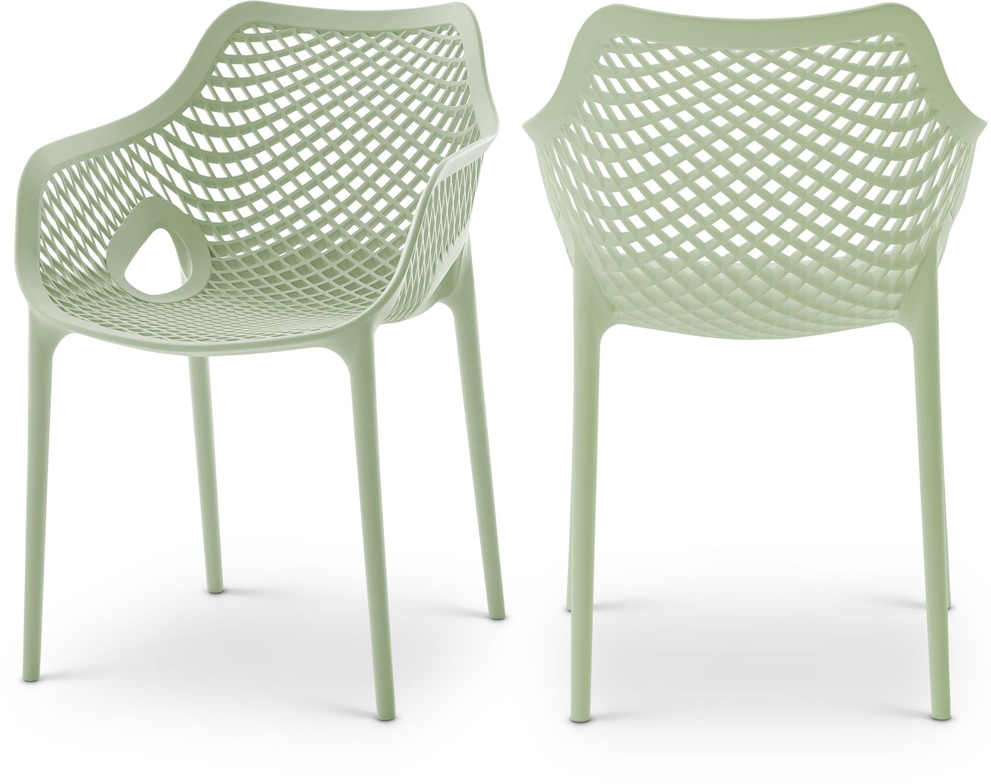Mykonos Outdoor Patio Polypropylene Plastic Dining Arm Chair