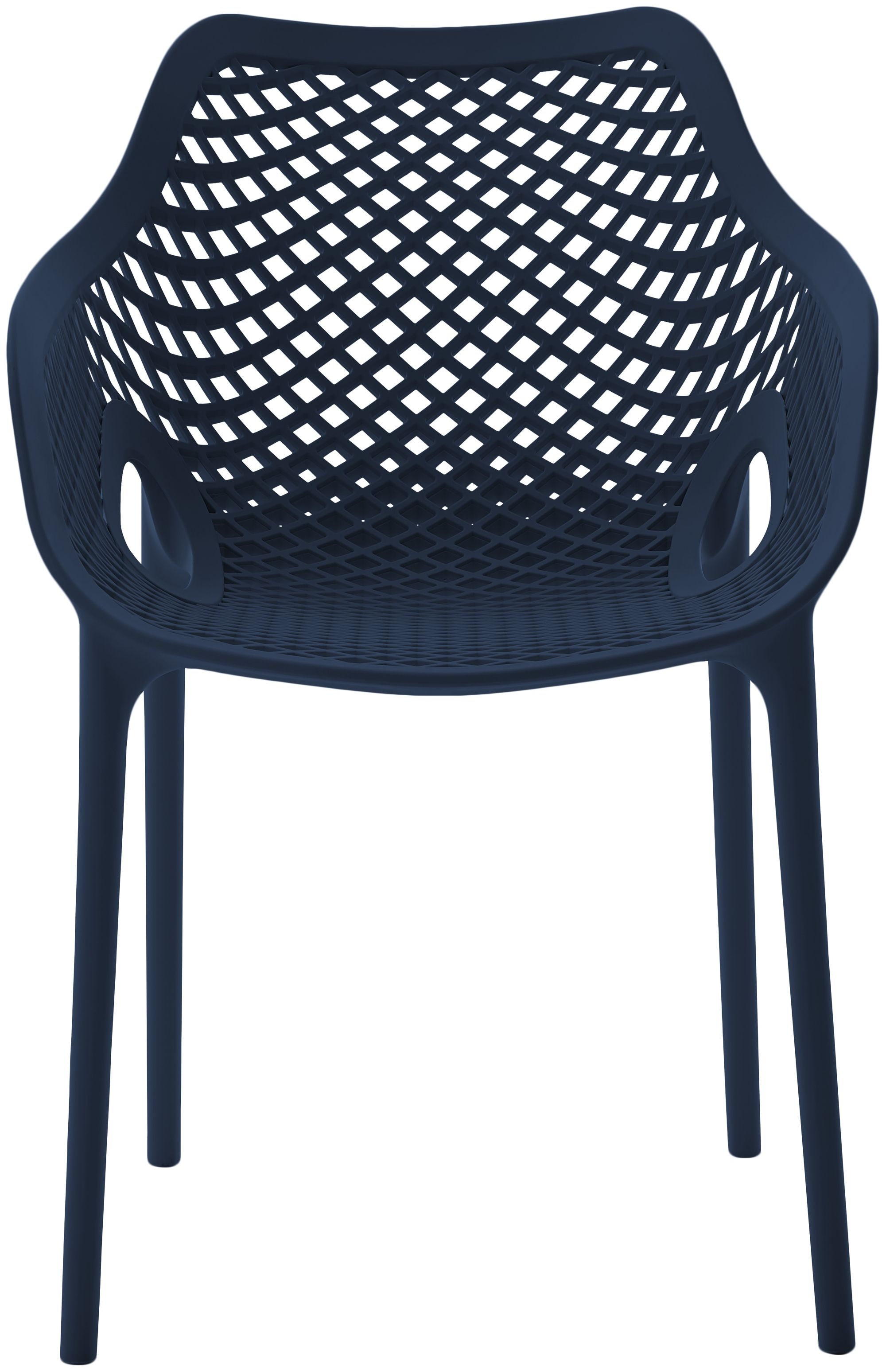 Mykonos Outdoor Patio Polypropylene Plastic Dining Arm Chair