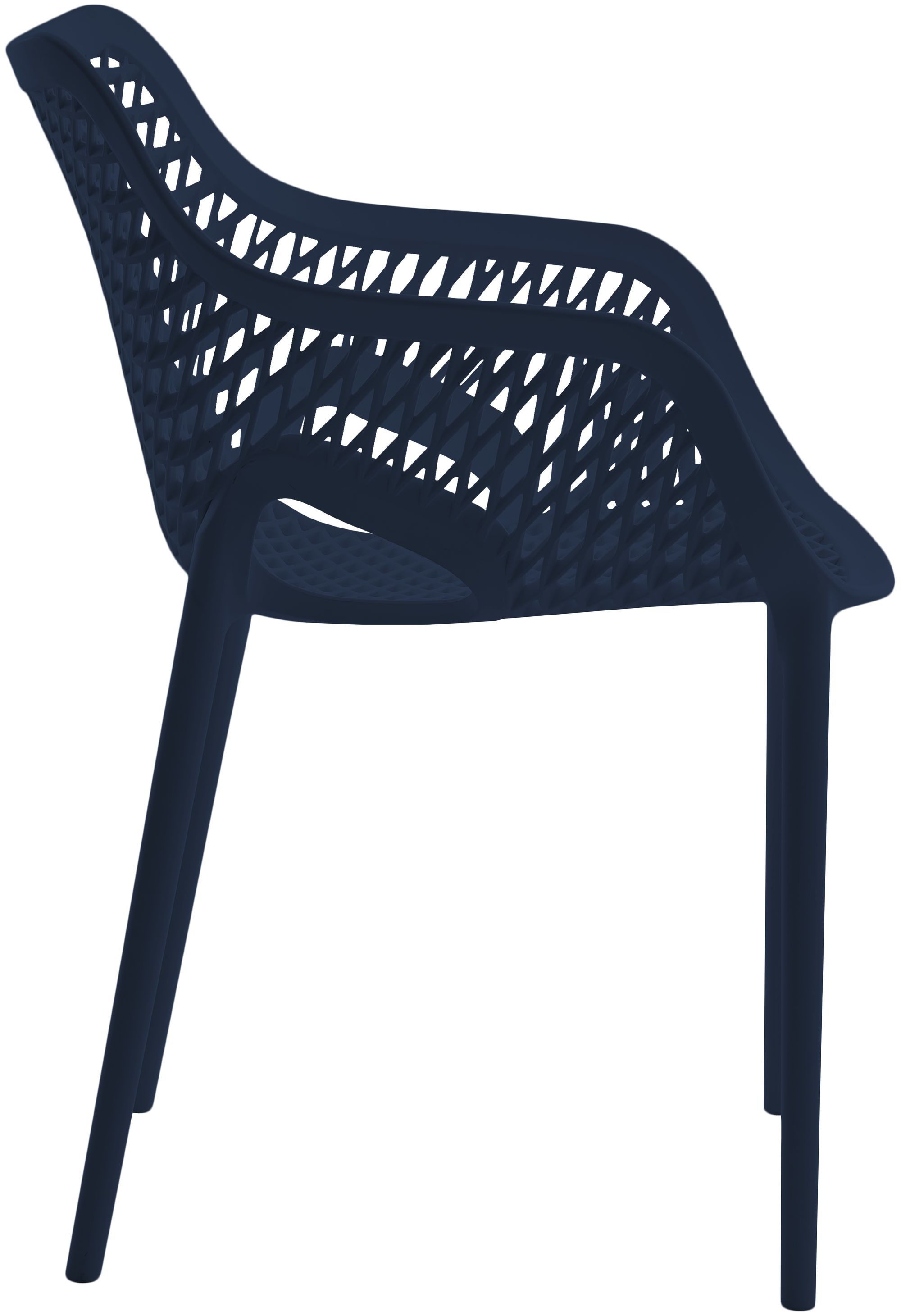 Mykonos Outdoor Patio Polypropylene Plastic Dining Arm Chair