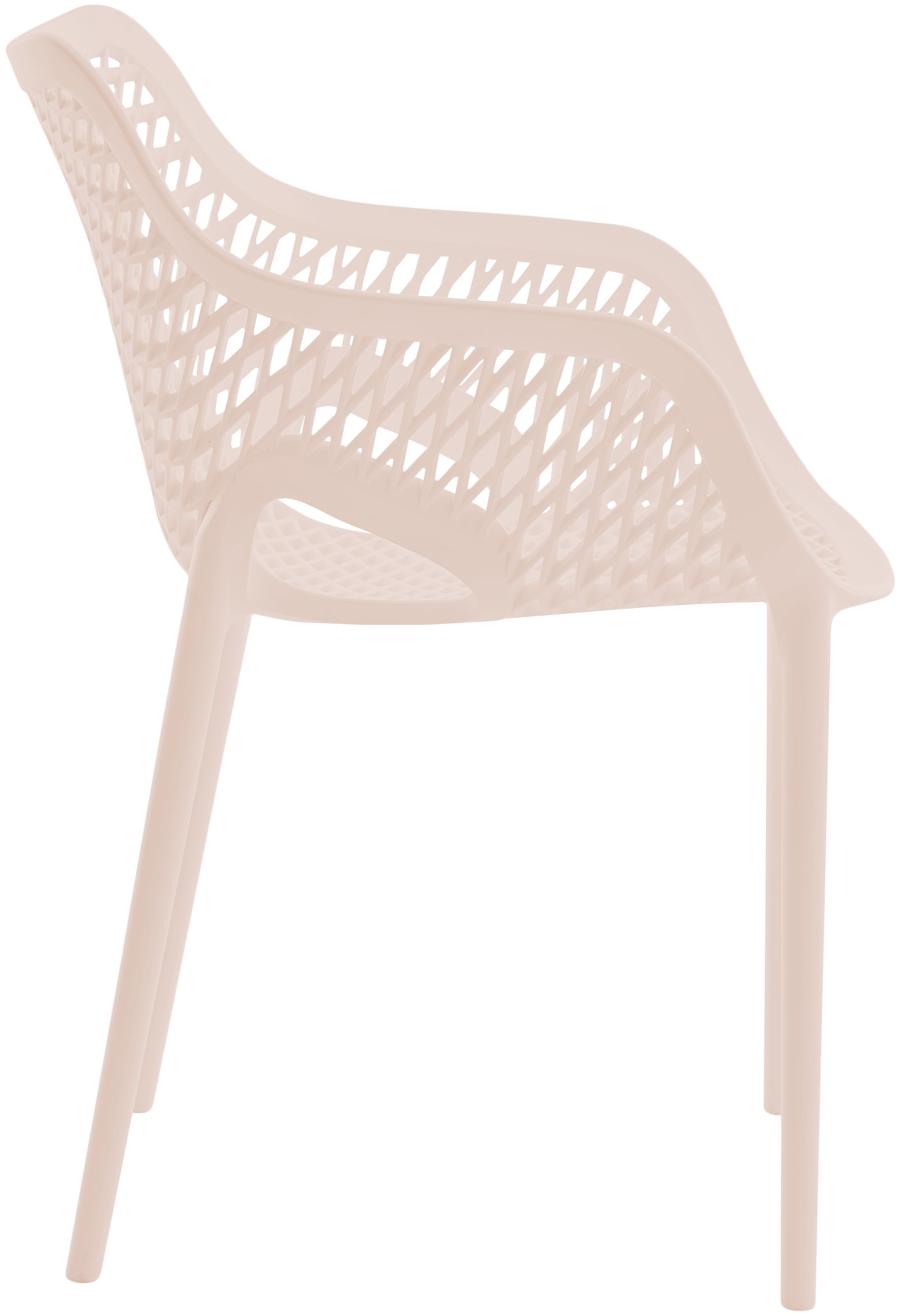 Mykonos Outdoor Patio Polypropylene Plastic Dining Arm Chair