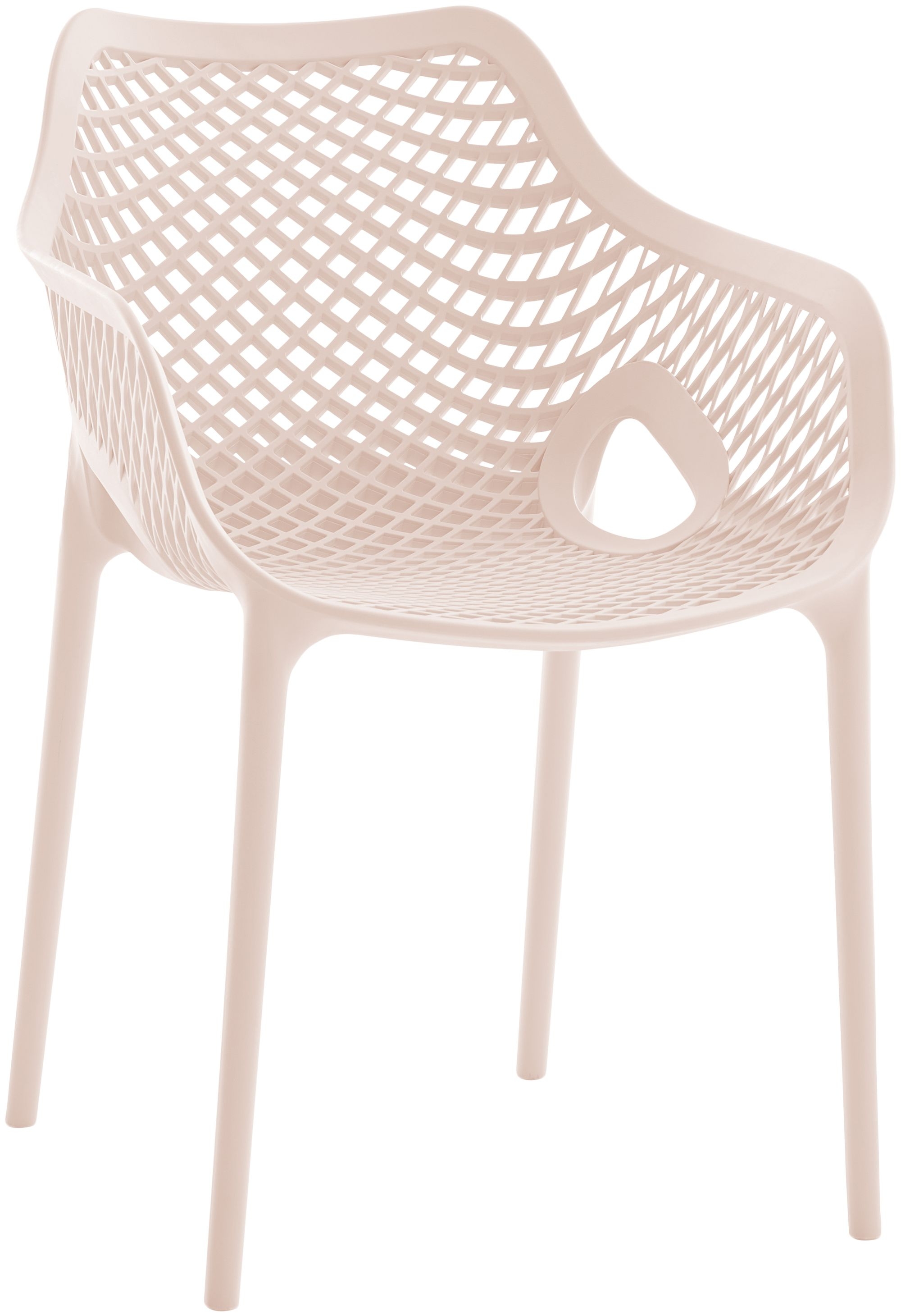 Mykonos Outdoor Patio Polypropylene Plastic Dining Arm Chair