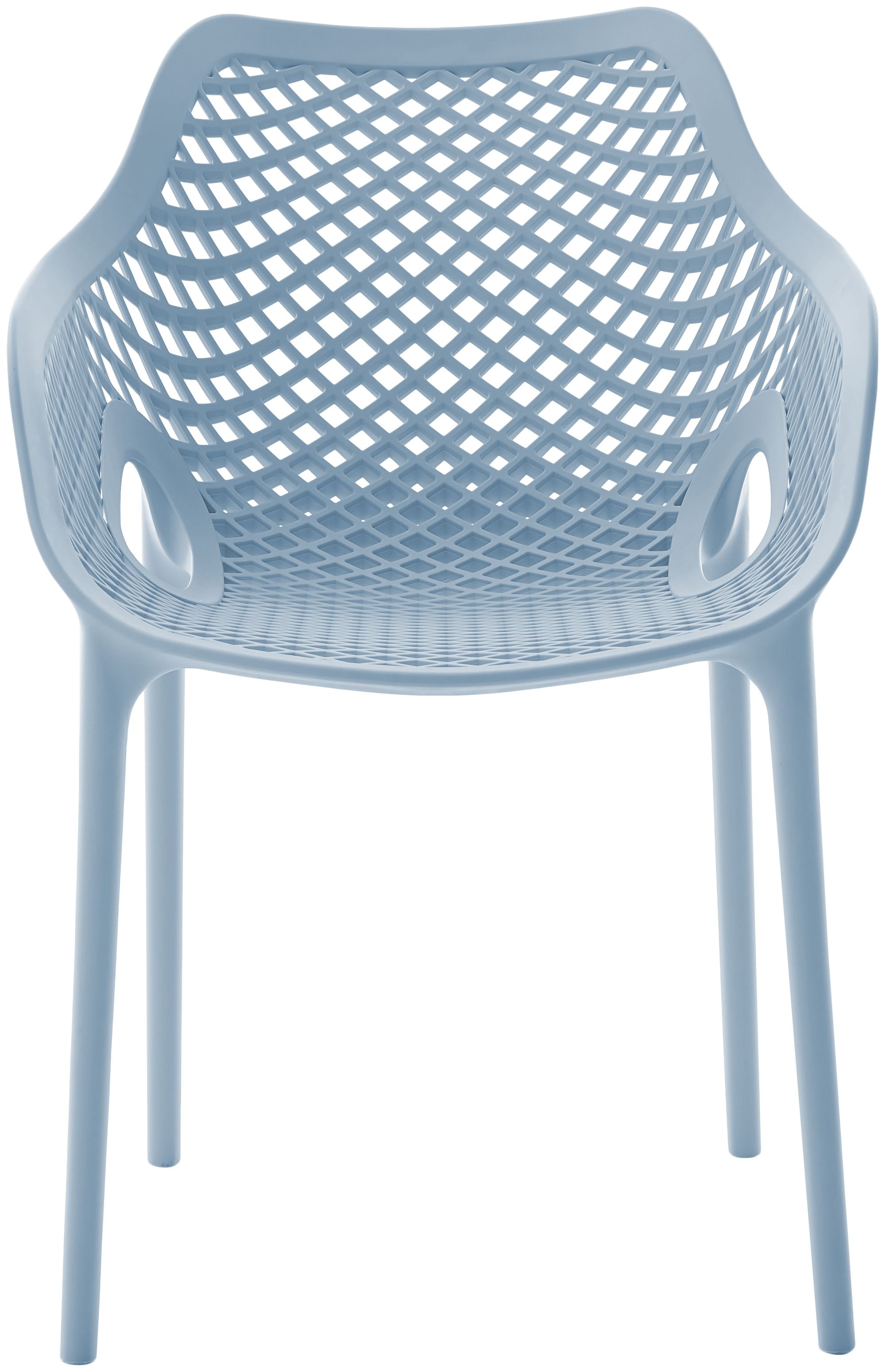 Mykonos Outdoor Patio Polypropylene Plastic Dining Arm Chair