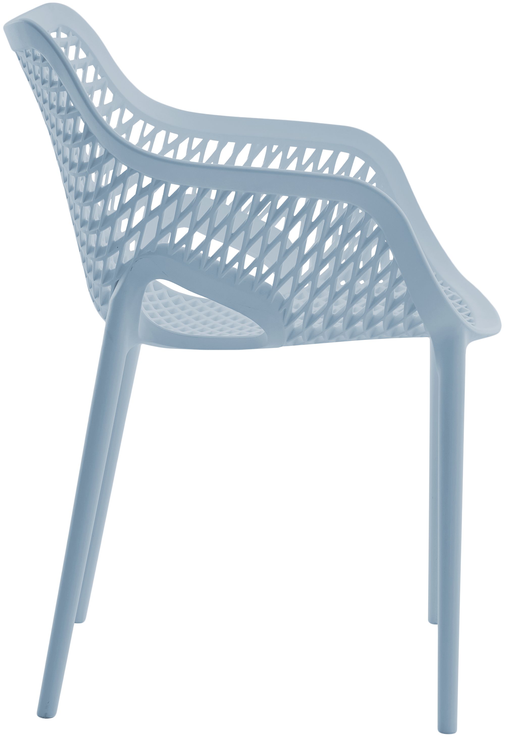 Mykonos Outdoor Patio Polypropylene Plastic Dining Arm Chair