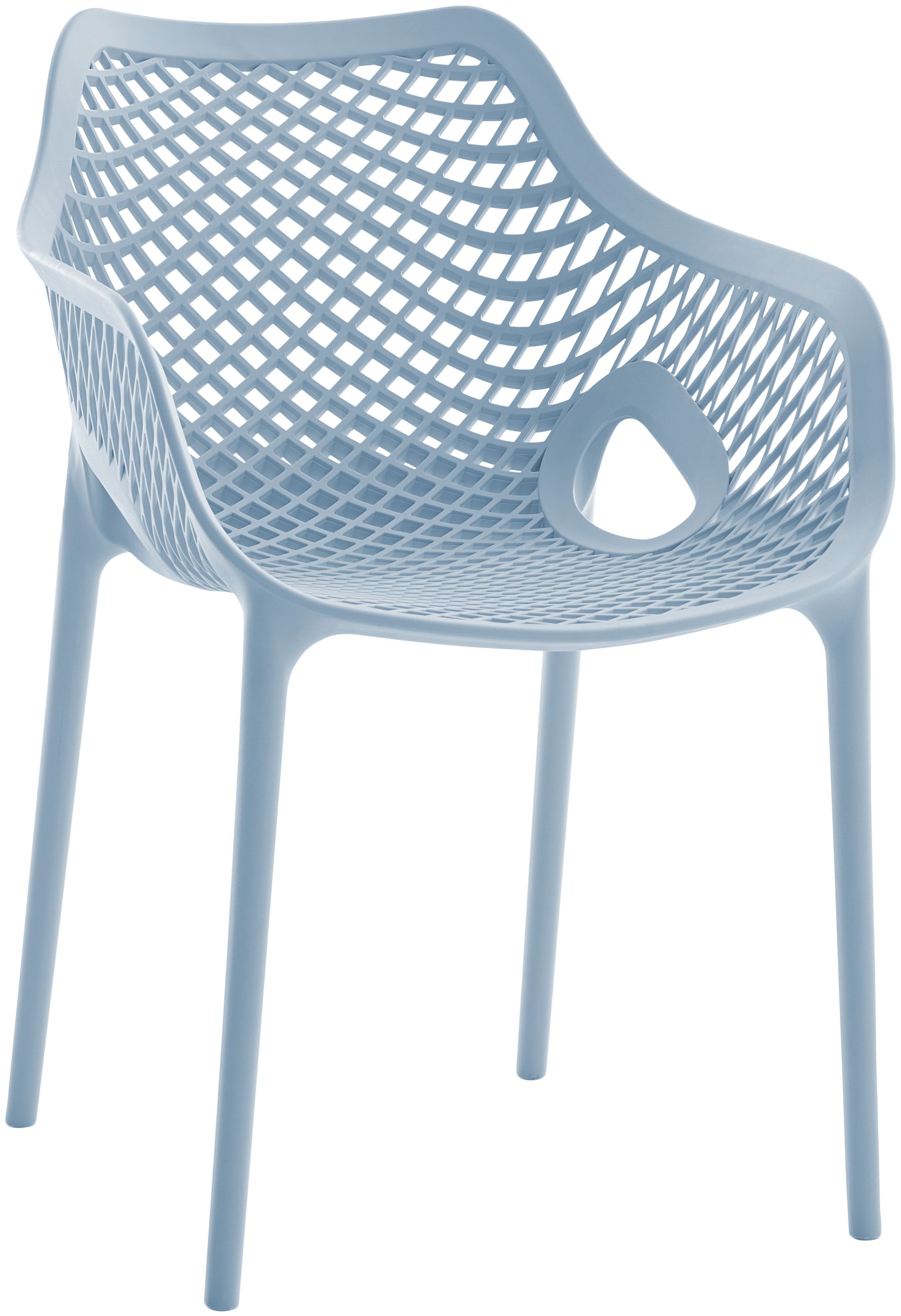 Mykonos Outdoor Patio Polypropylene Plastic Dining Arm Chair
