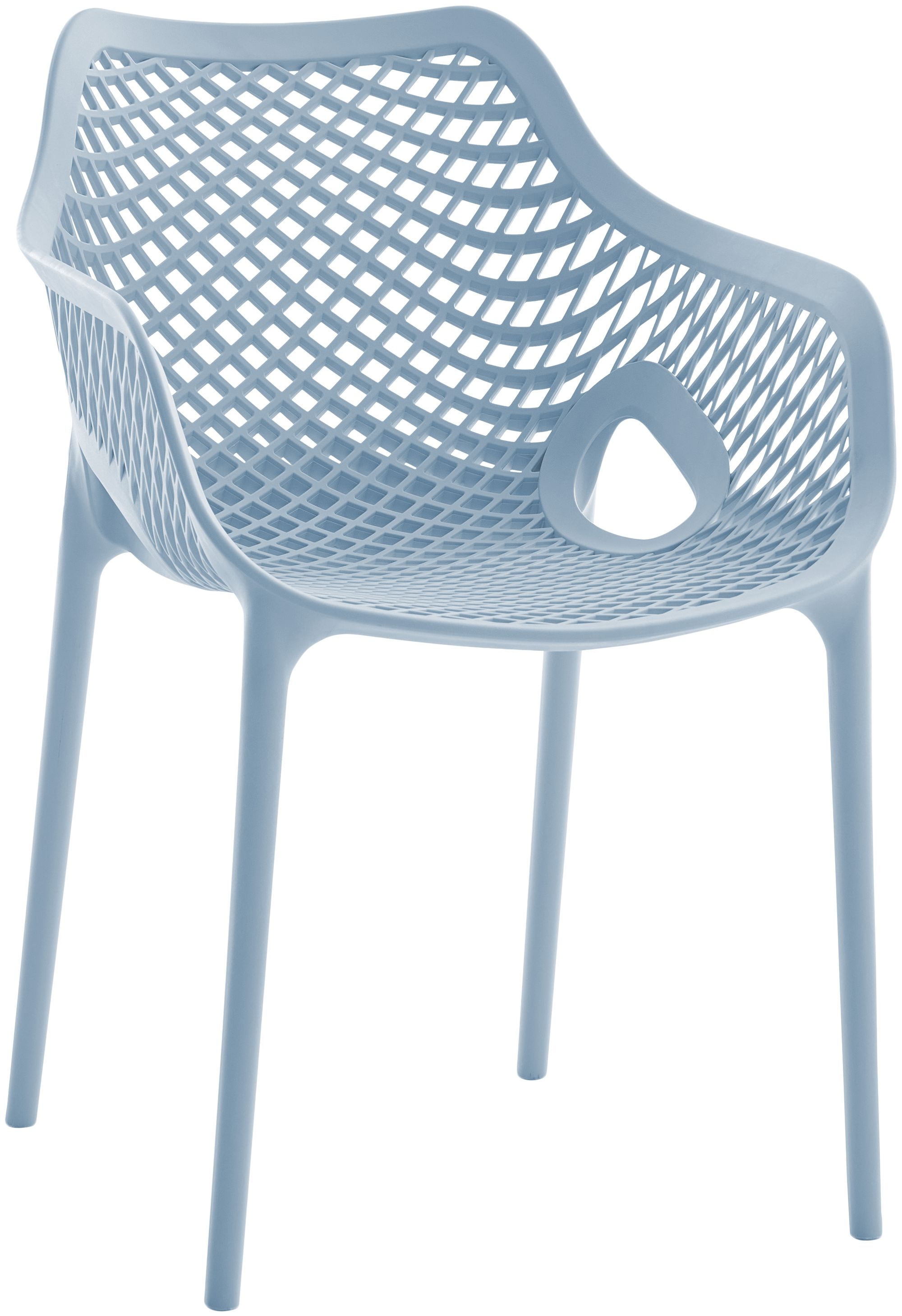 Mykonos Outdoor Patio Polypropylene Plastic Dining Arm Chair
