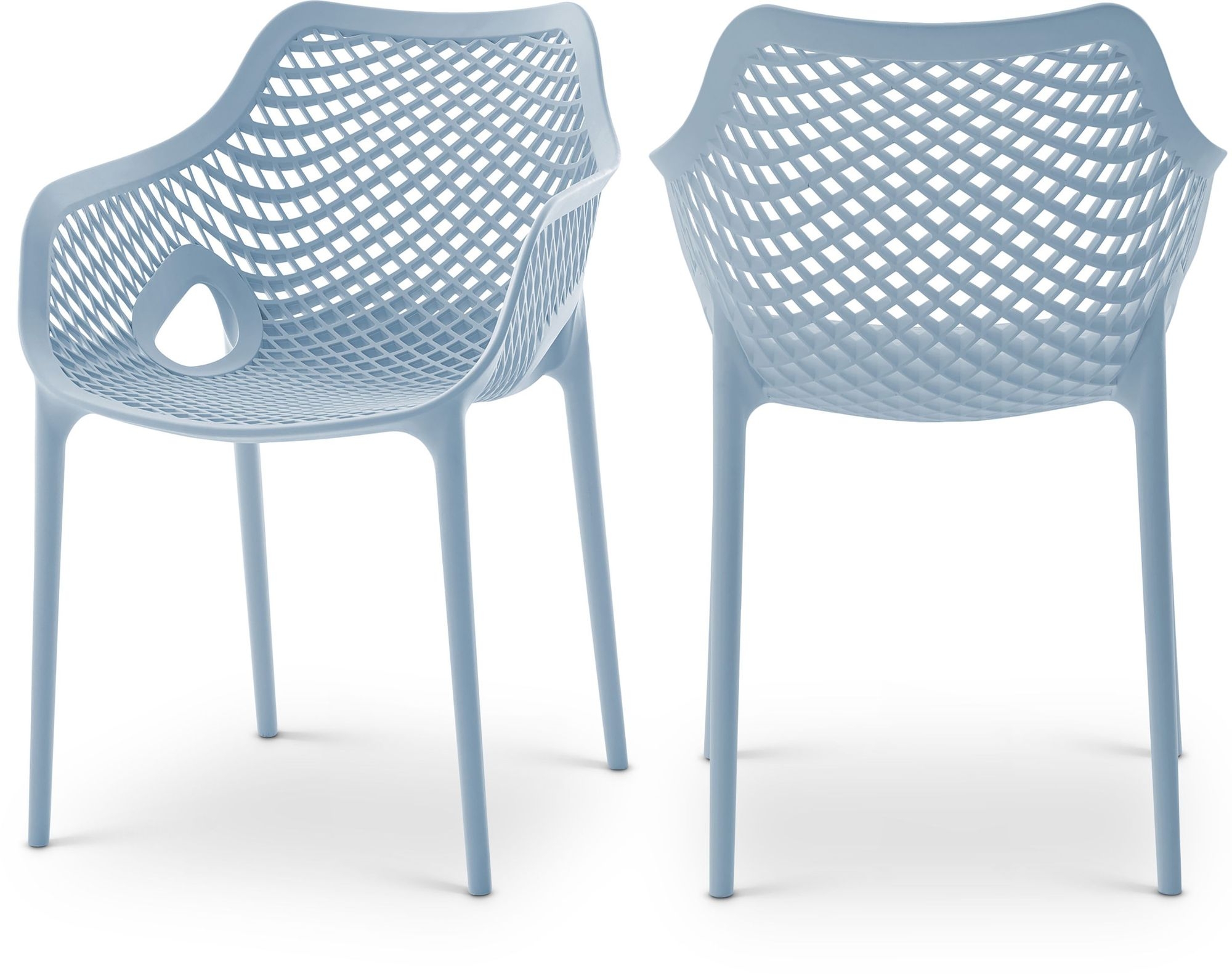 Mykonos Outdoor Patio Polypropylene Plastic Dining Arm Chair