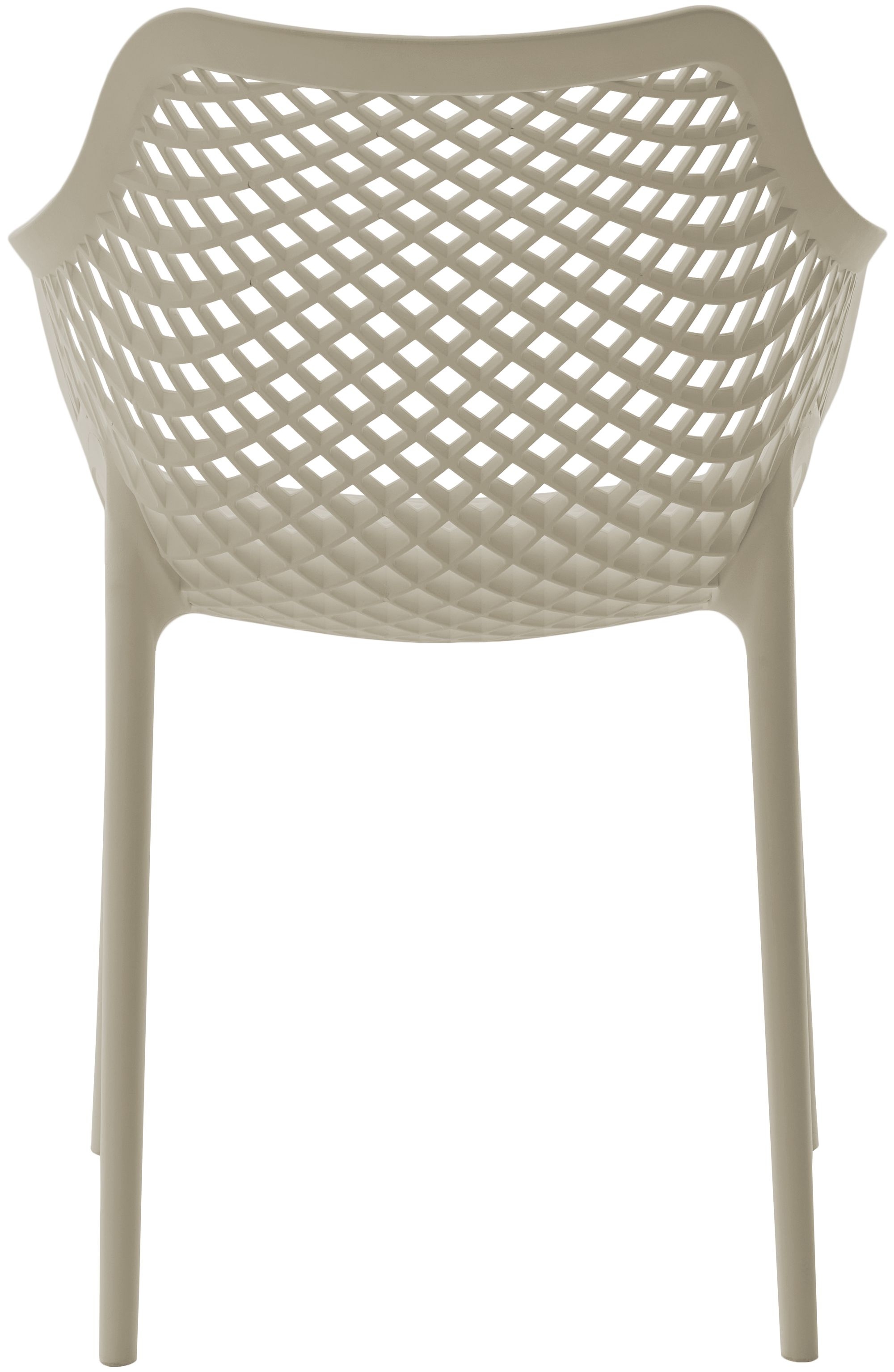 Mykonos Outdoor Patio Polypropylene Plastic Dining Arm Chair
