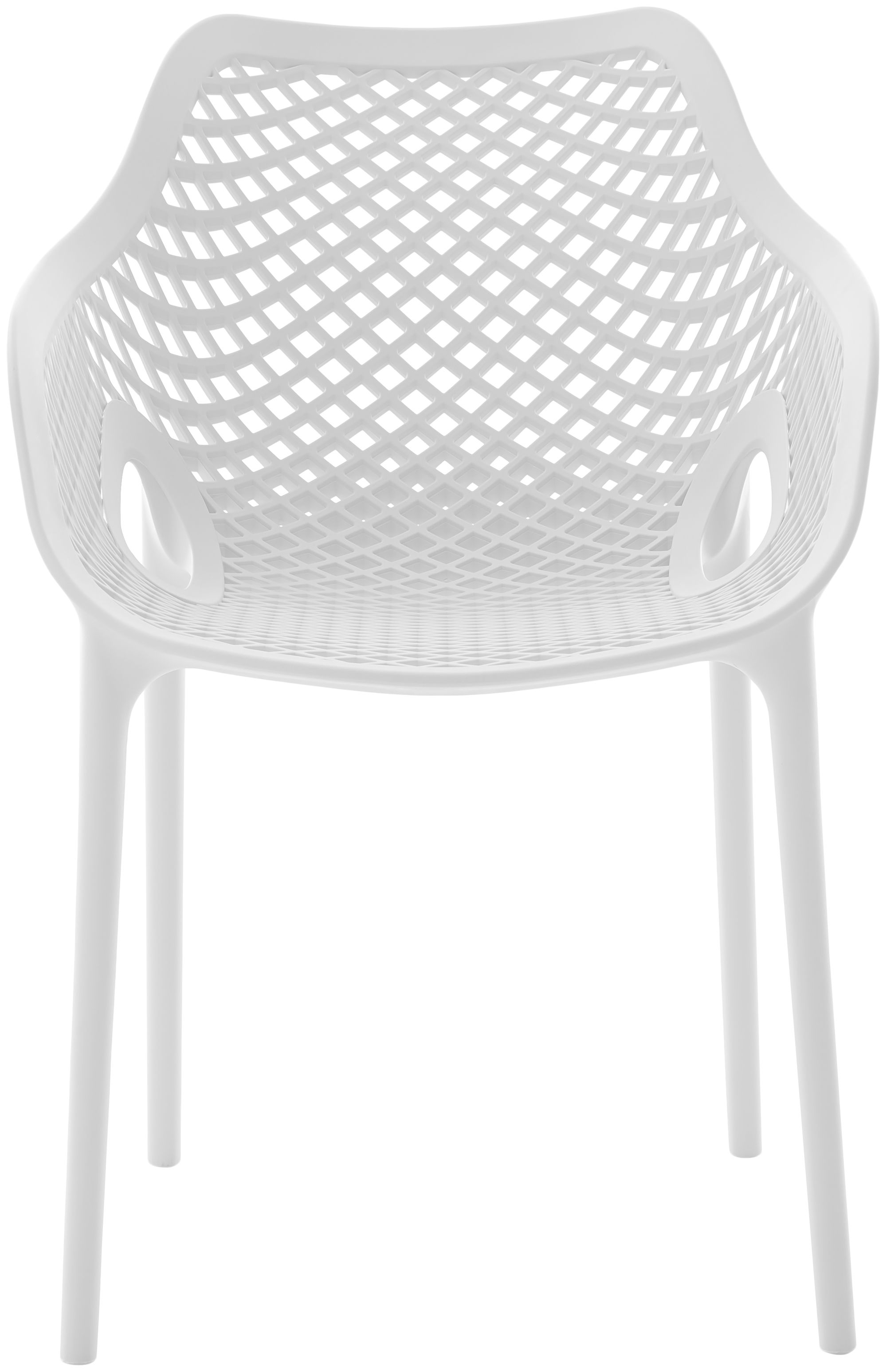 Mykonos Outdoor Patio Polypropylene Plastic Dining Arm Chair
