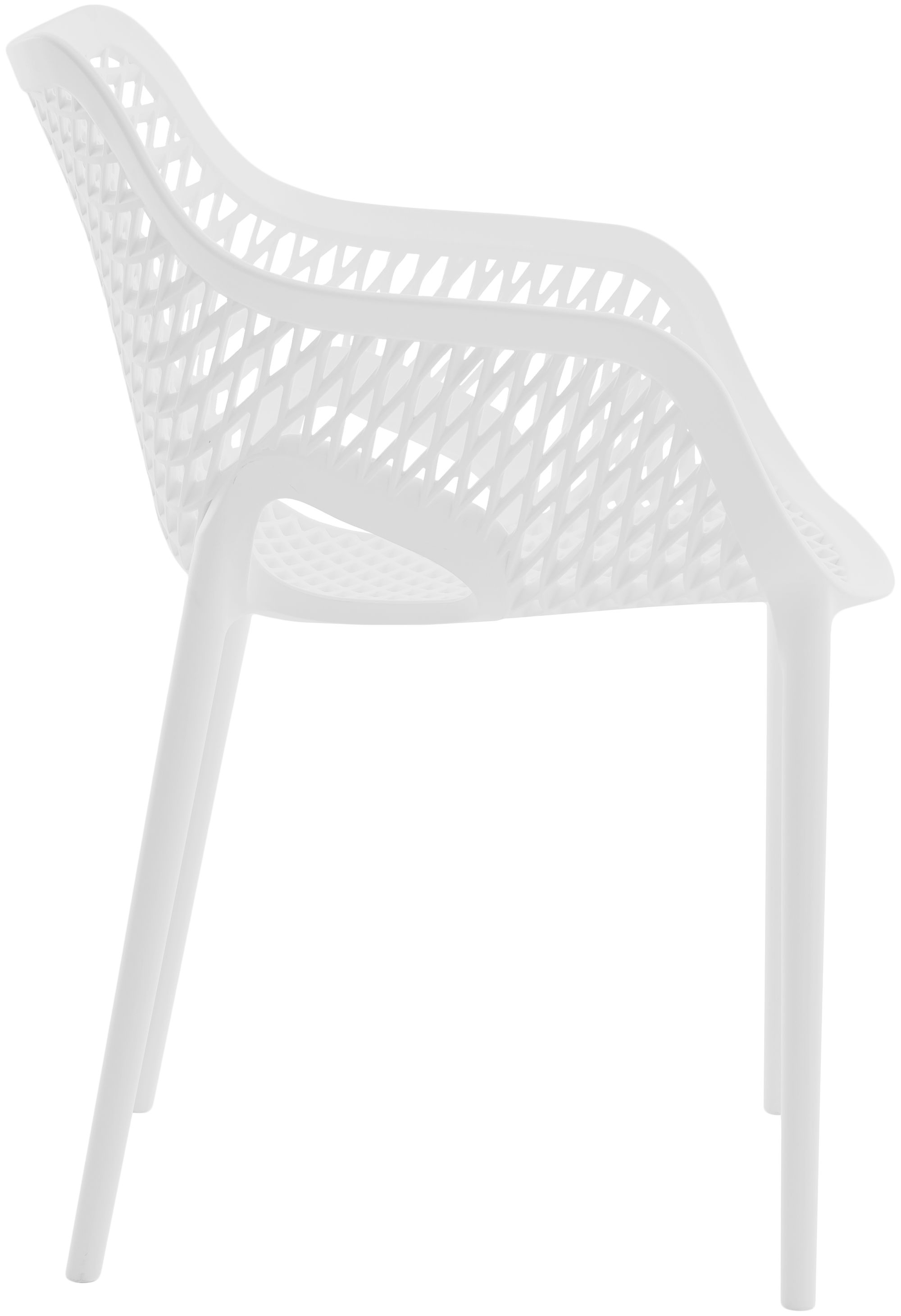 Mykonos Outdoor Patio Polypropylene Plastic Dining Arm Chair