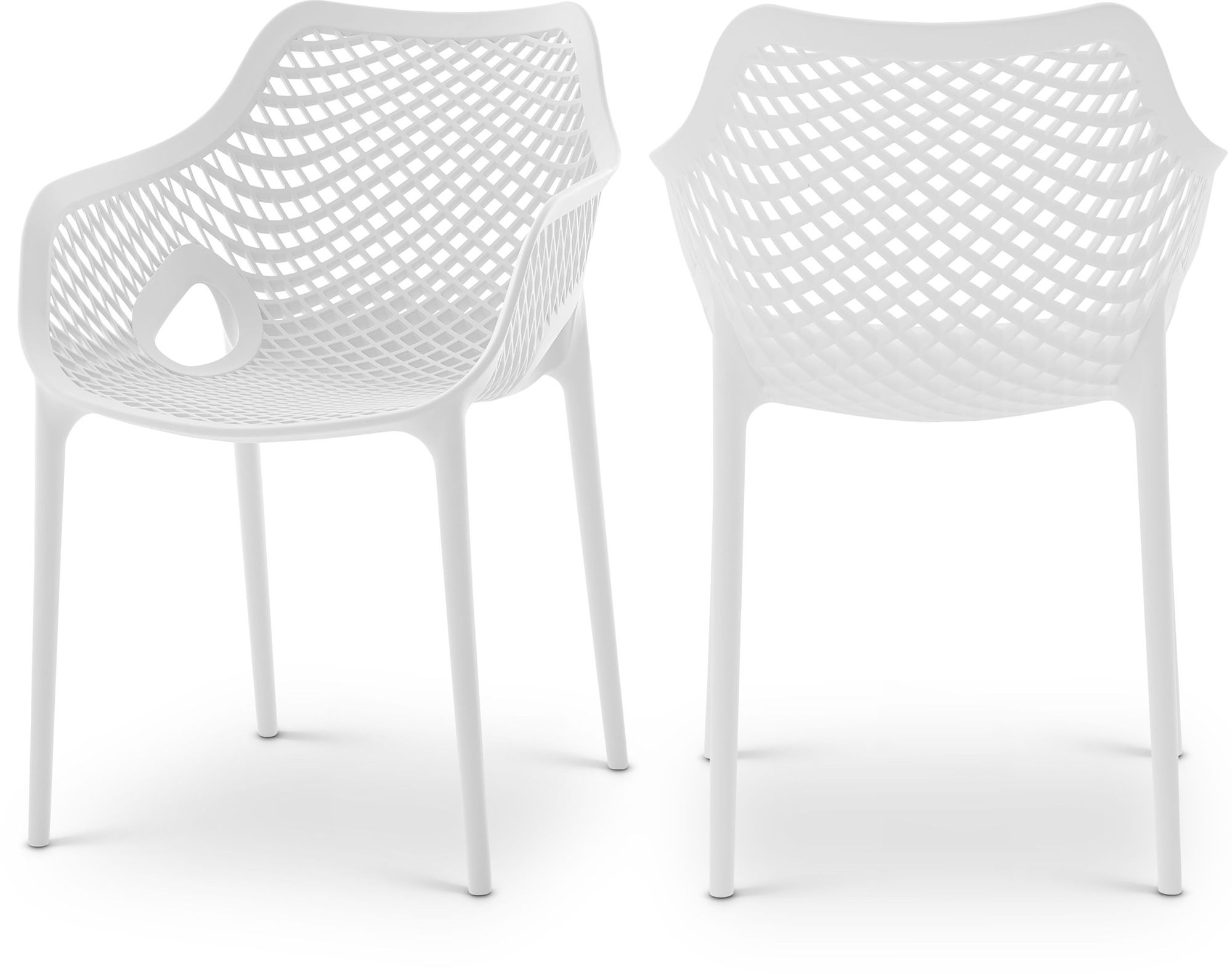Mykonos Outdoor Patio Polypropylene Plastic Dining Arm Chair