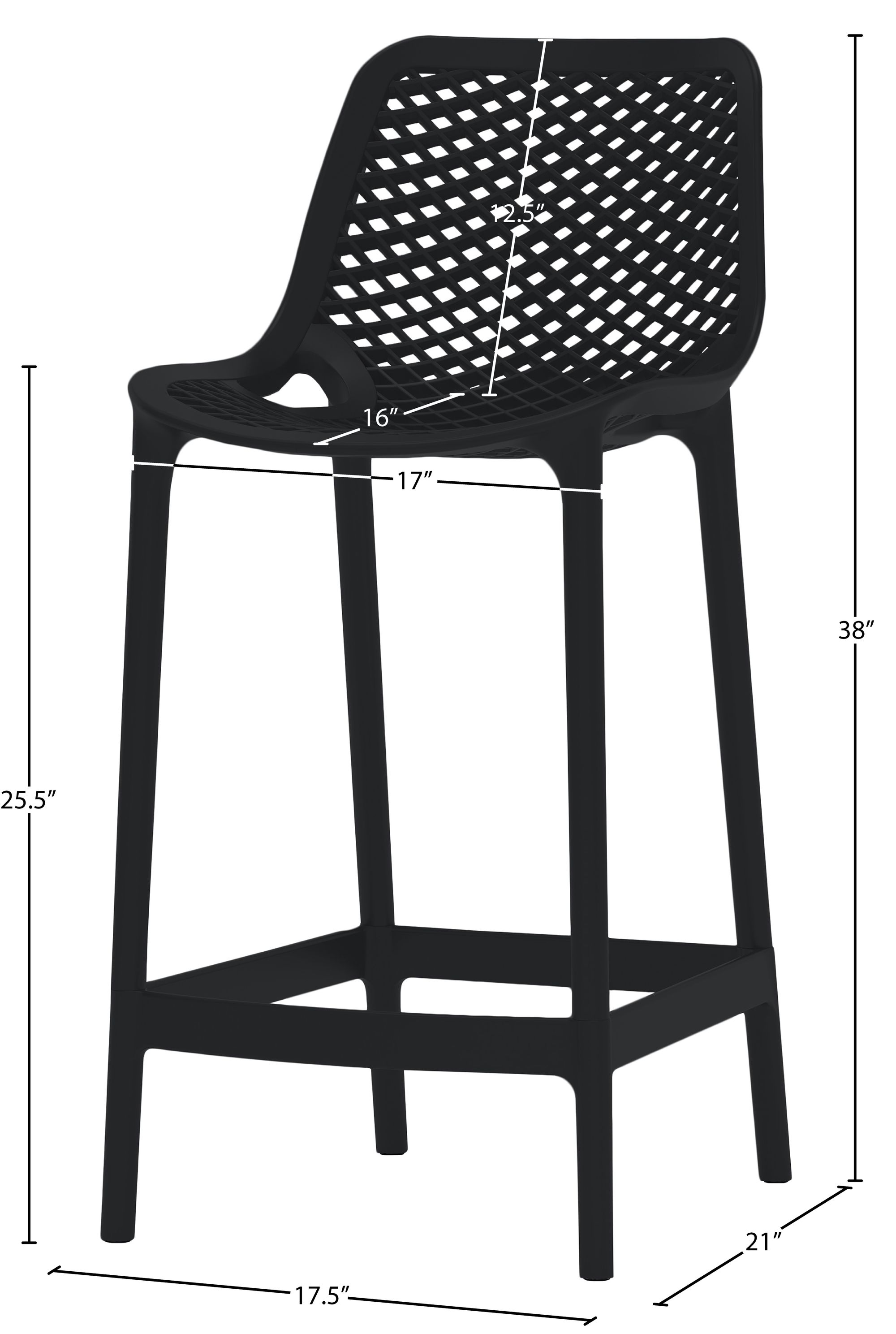 Mykonos Outdoor Patio Polypropylene Plastic Stools