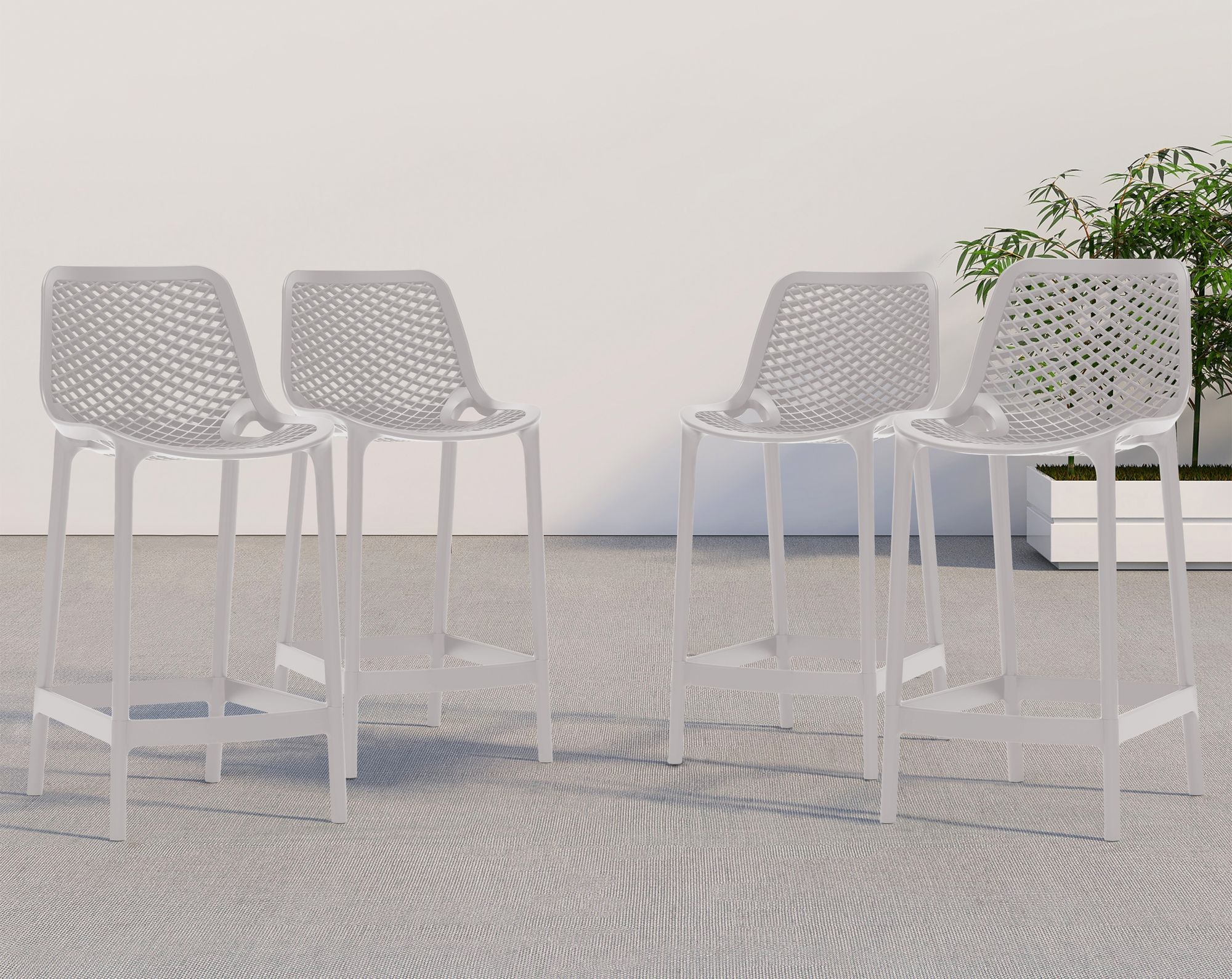Mykonos Outdoor Patio Polypropylene Plastic Stools