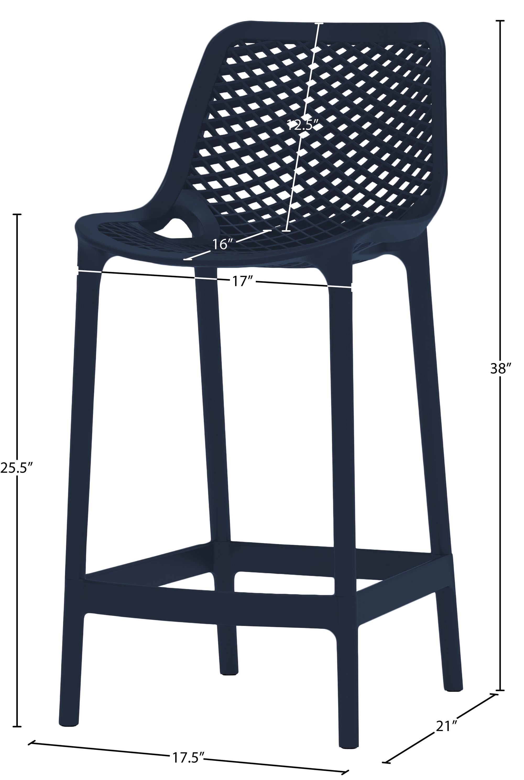 Mykonos Outdoor Patio Polypropylene Plastic Stools