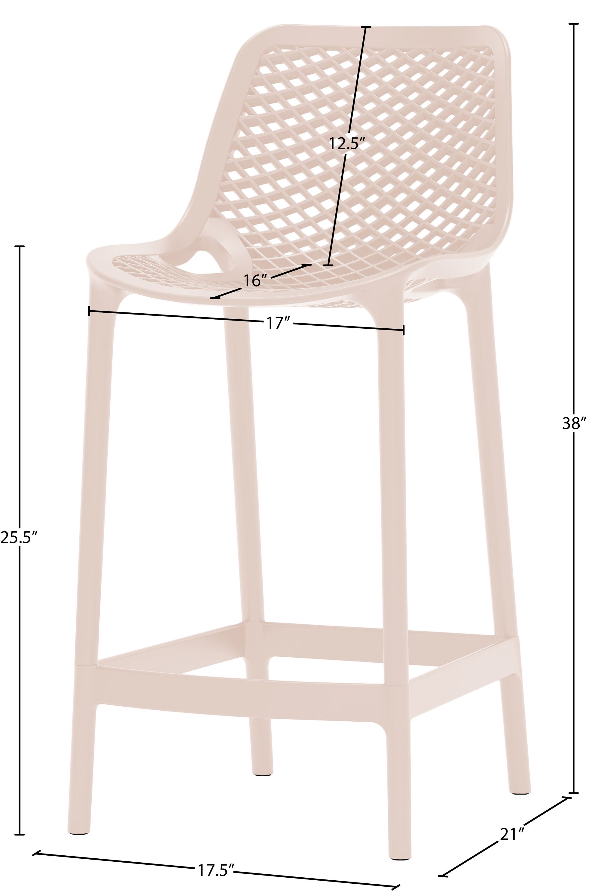 Mykonos Outdoor Patio Polypropylene Plastic Stools