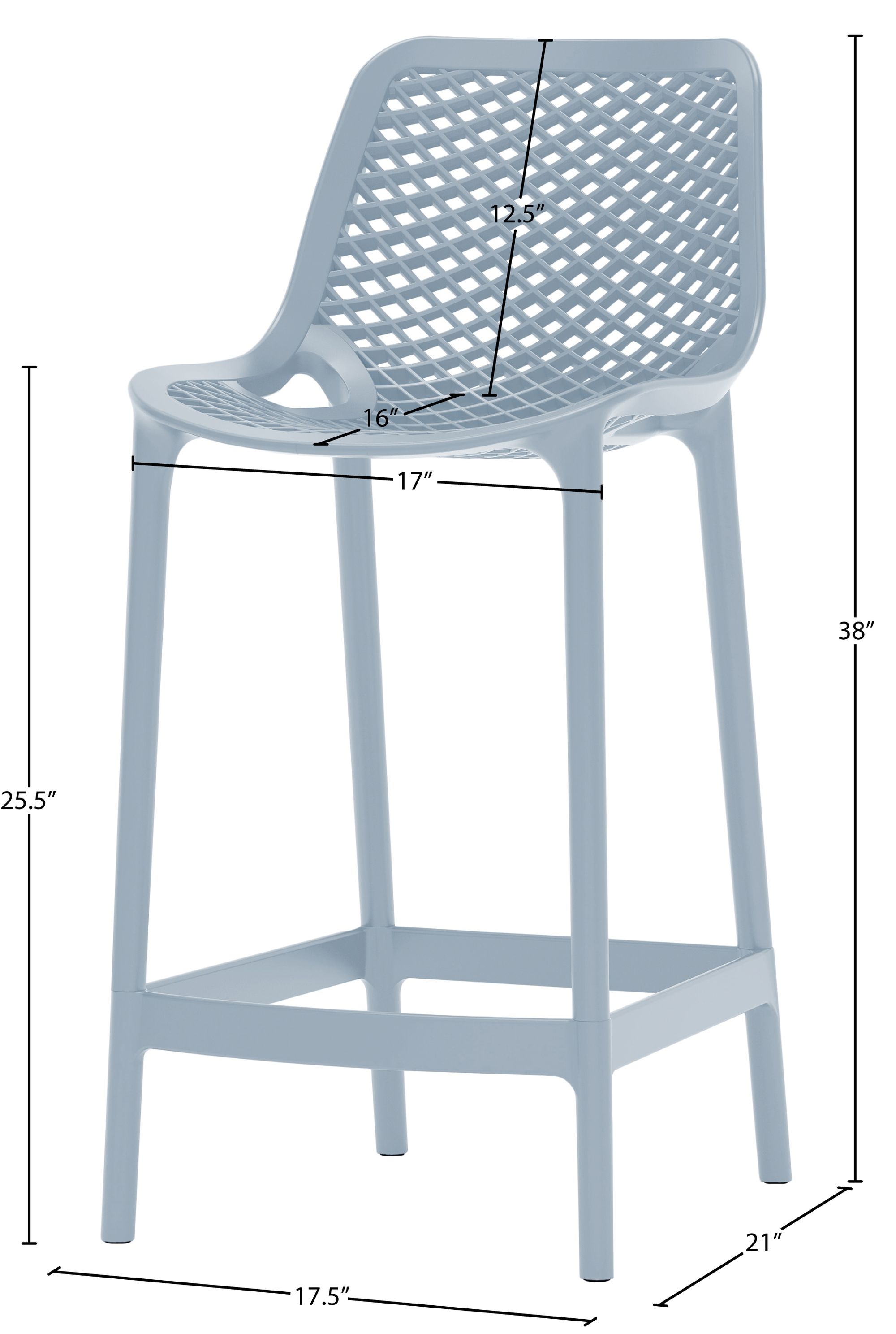 Mykonos Outdoor Patio Polypropylene Plastic Stools