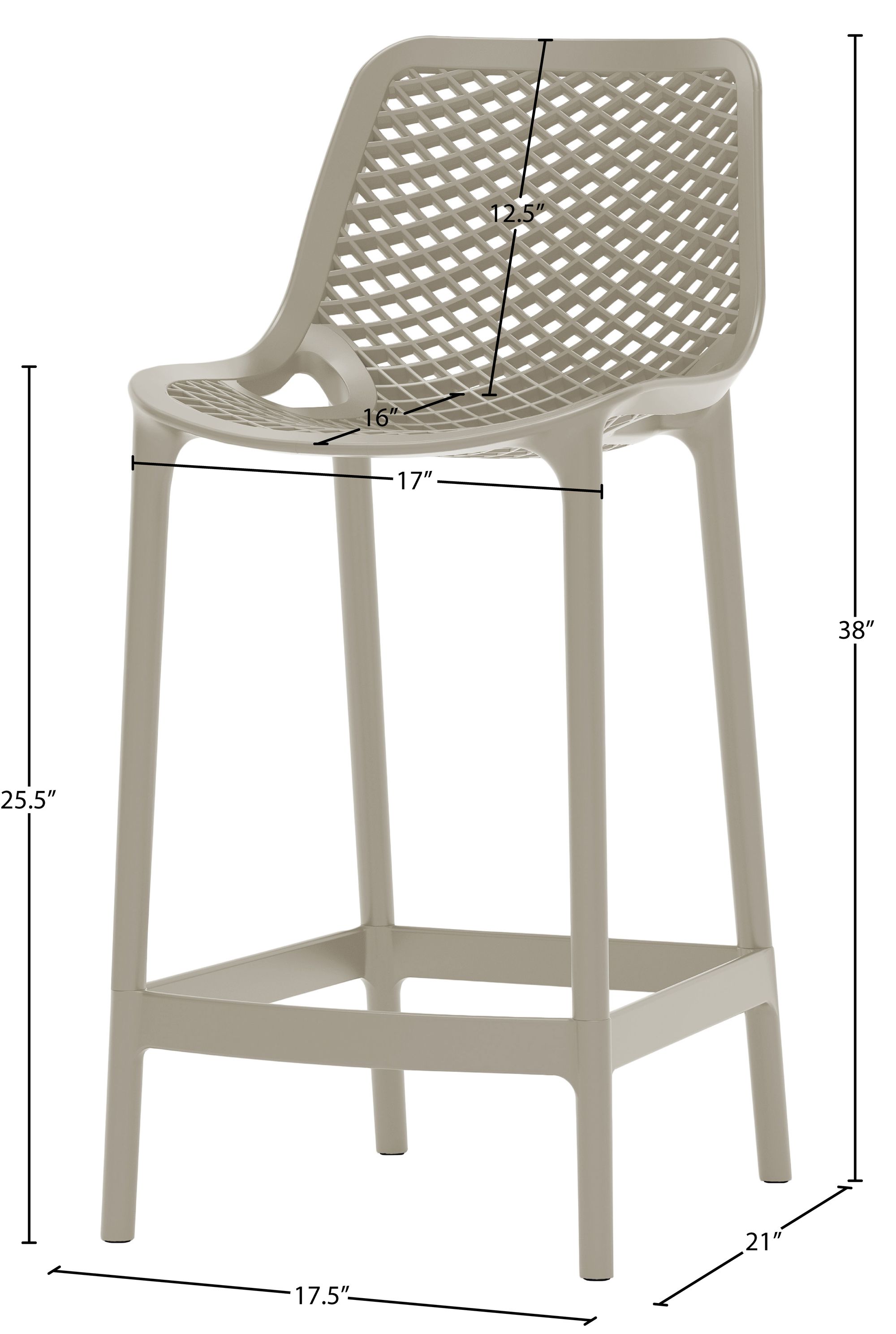 Mykonos Outdoor Patio Polypropylene Plastic Stools