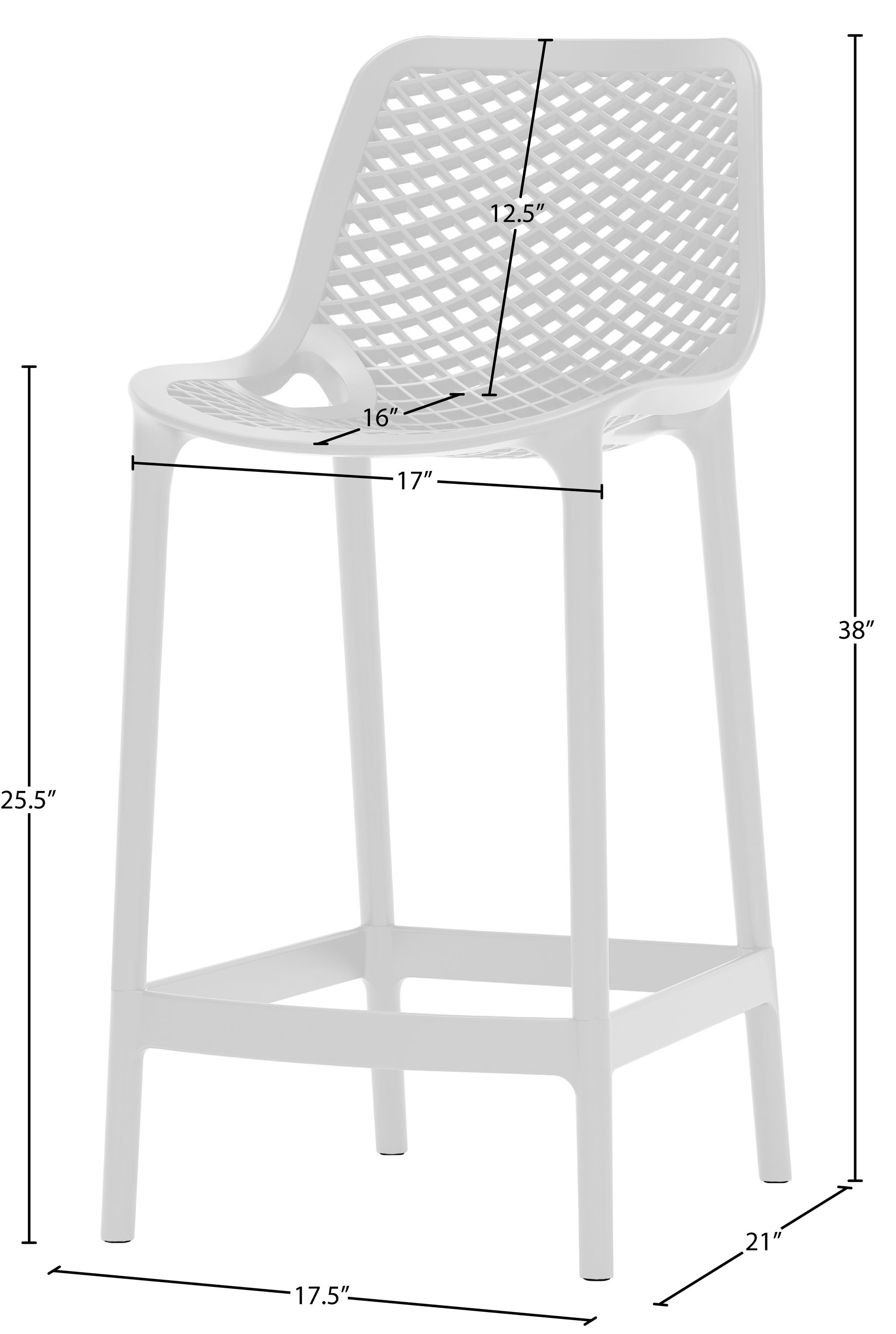 Mykonos Outdoor Patio Polypropylene Plastic Stools