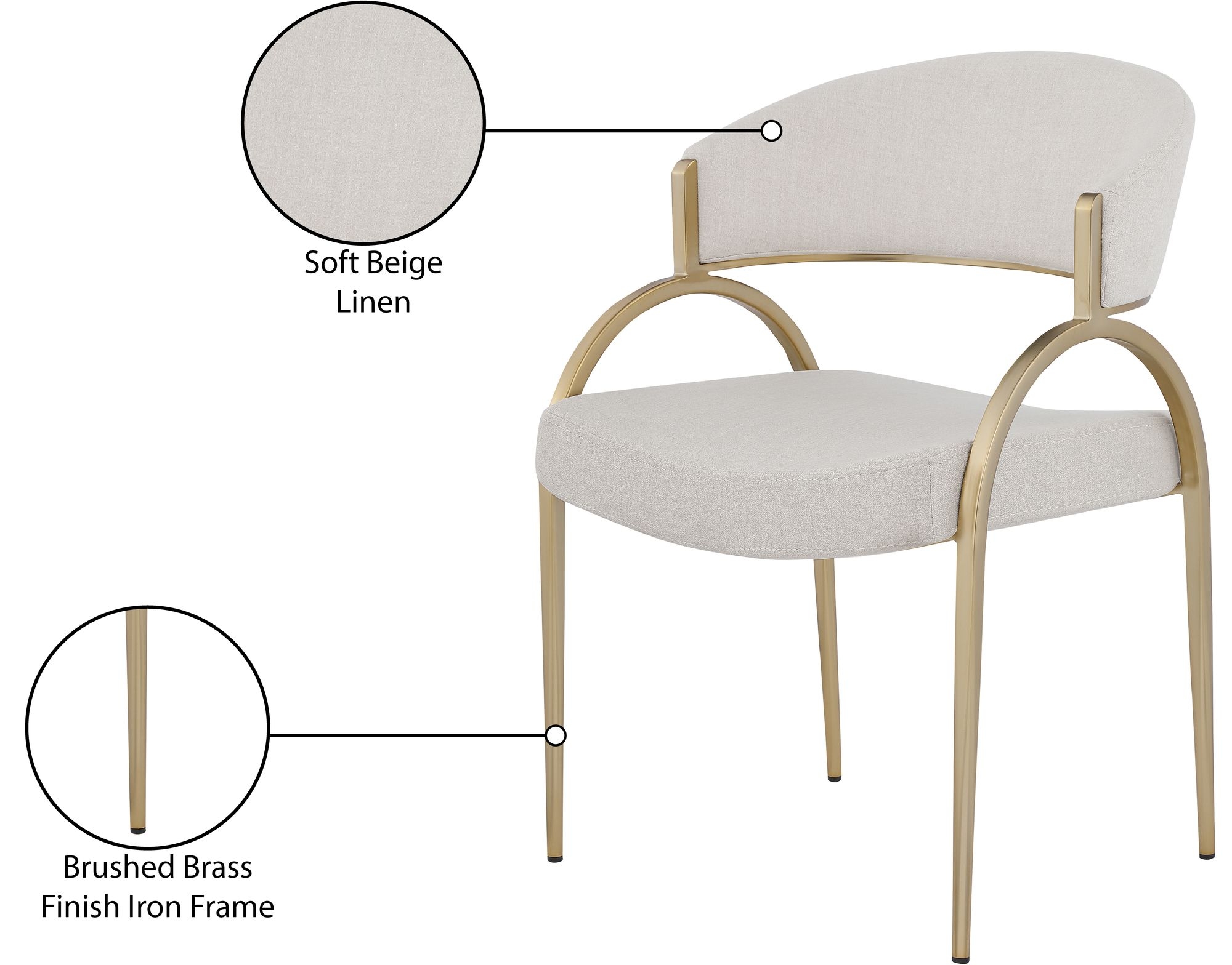 Privet Linen Dining Chair
