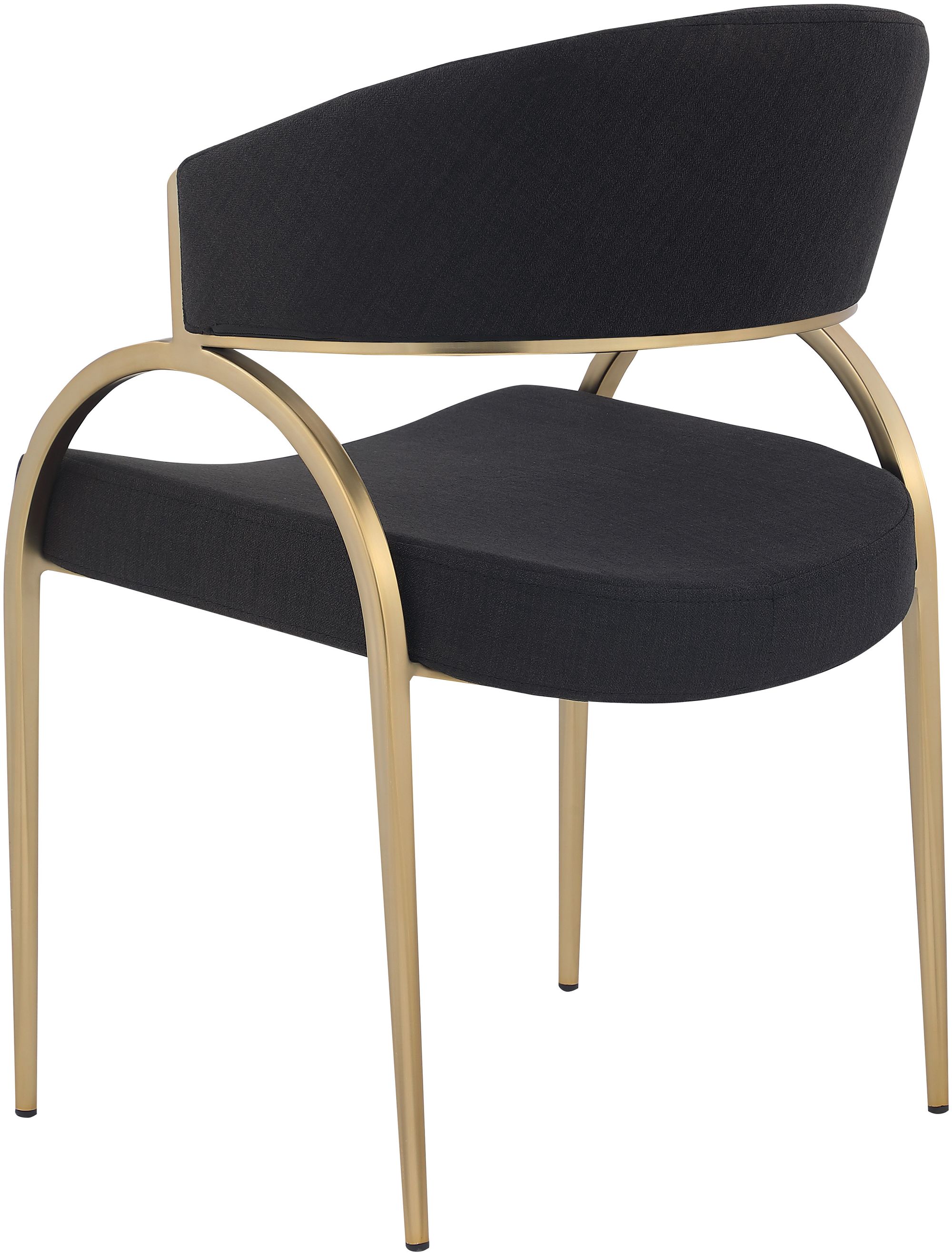 Privet Linen Dining Chair with Brushed Brass Base