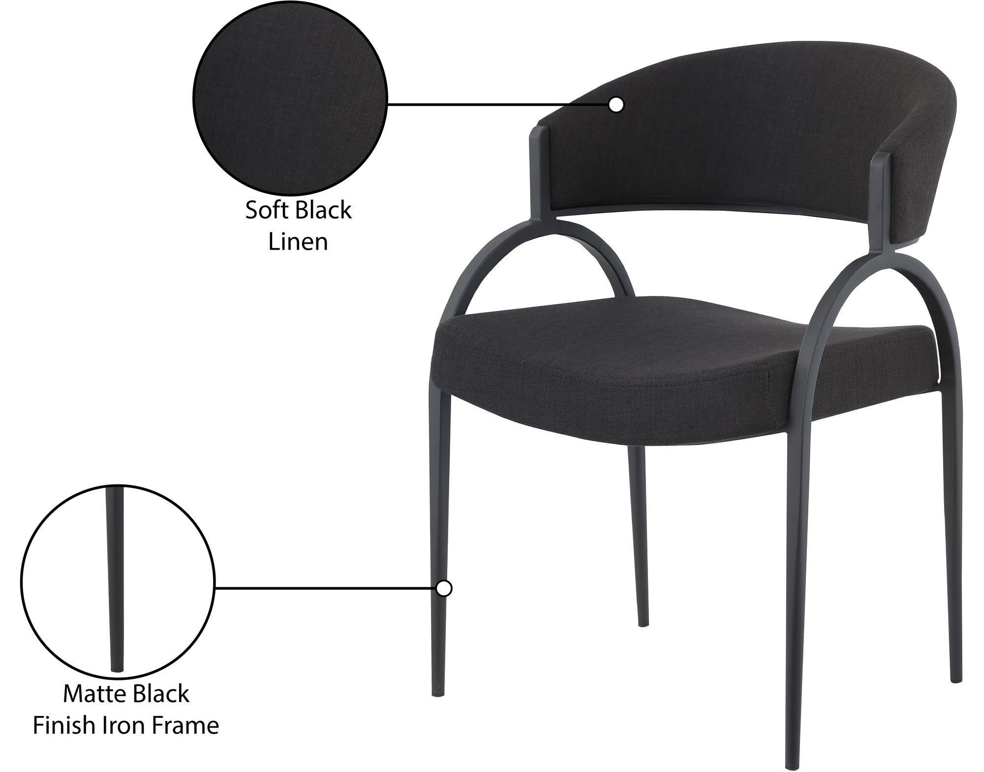 Privet Linen Dining Chair