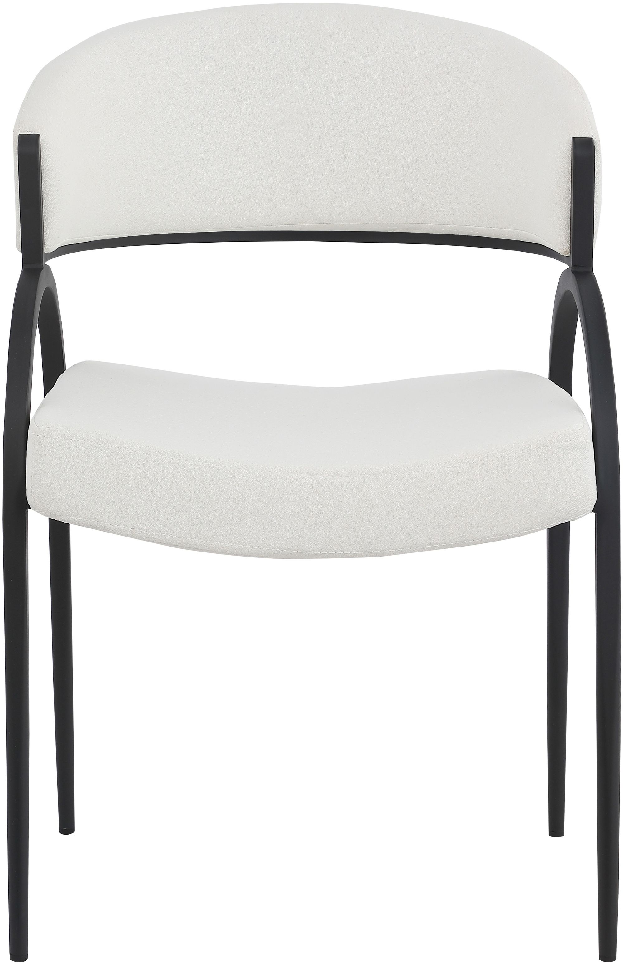 Privet Linen Dining Chair with Matte Black Base