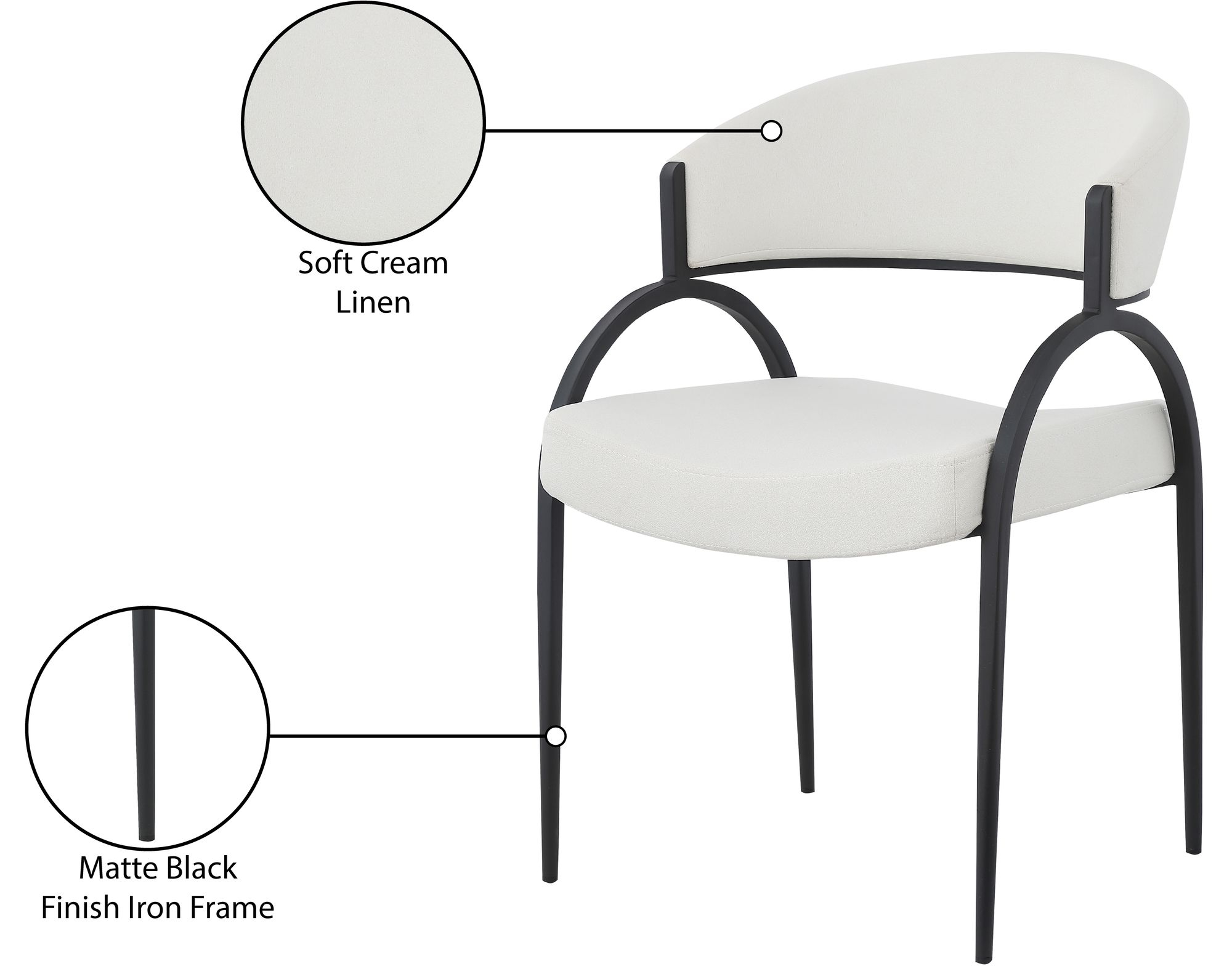 Privet Linen Dining Chair