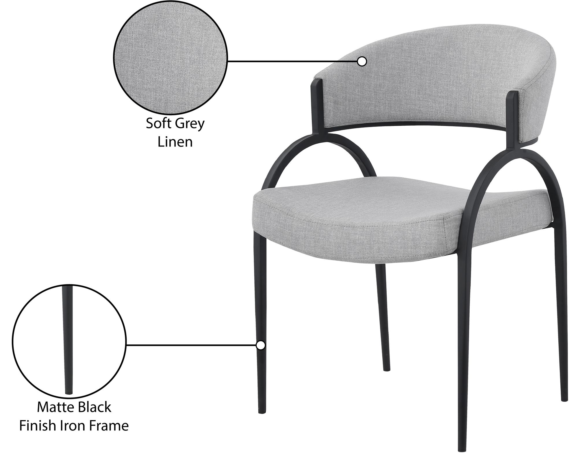 Privet Linen Dining Chair