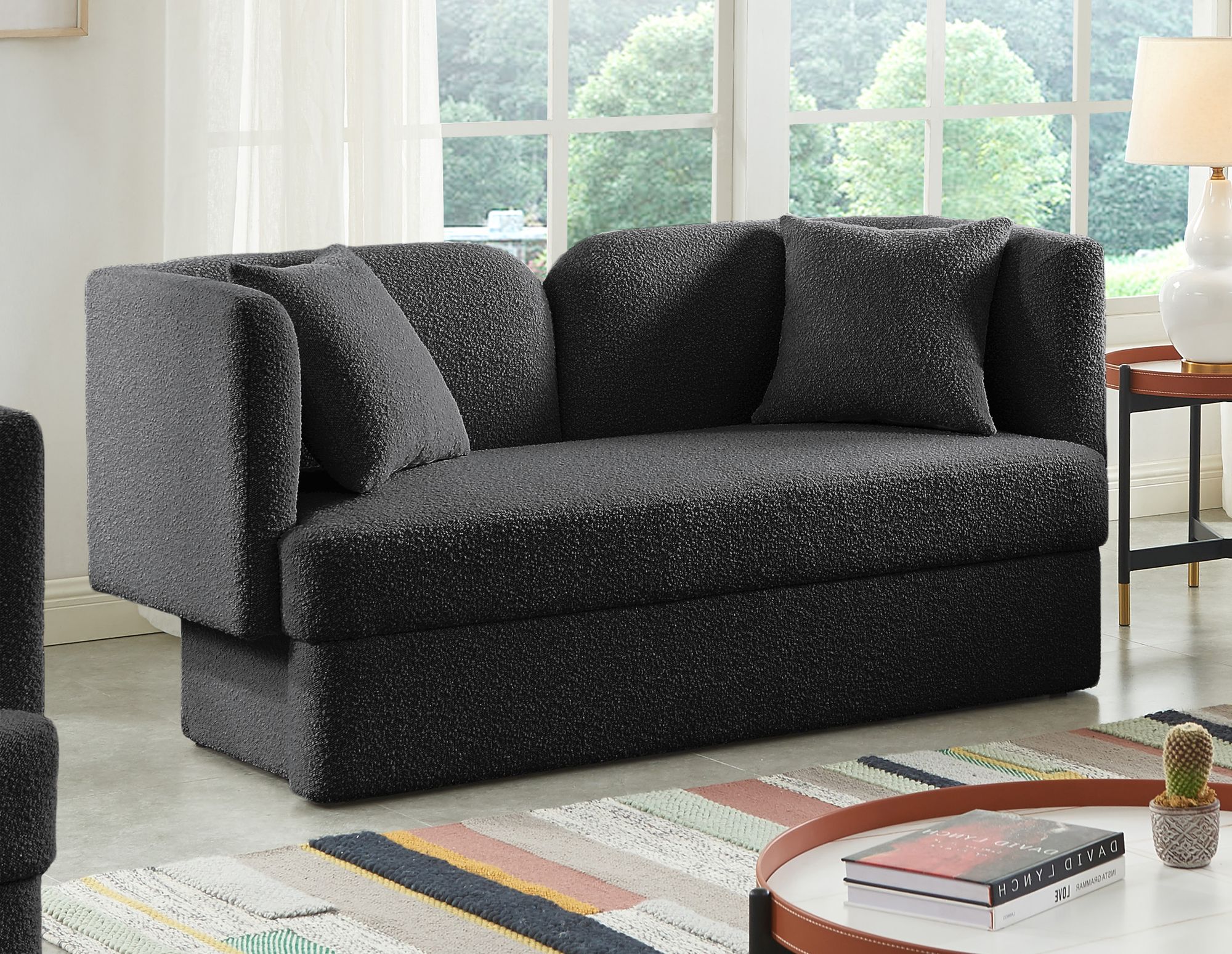 Marcel Boucle Fabric Loveseat