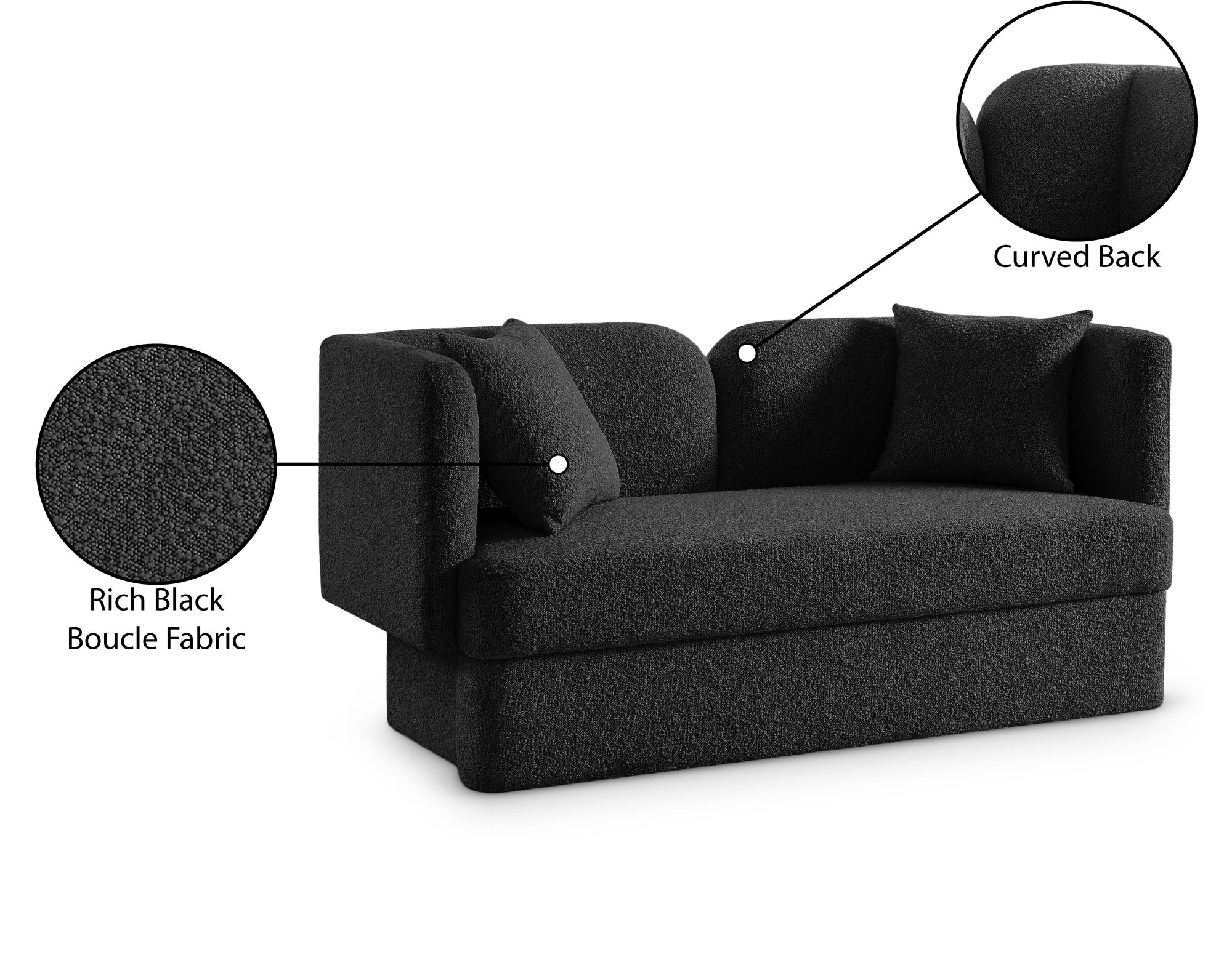 Marcel Boucle Fabric Loveseat
