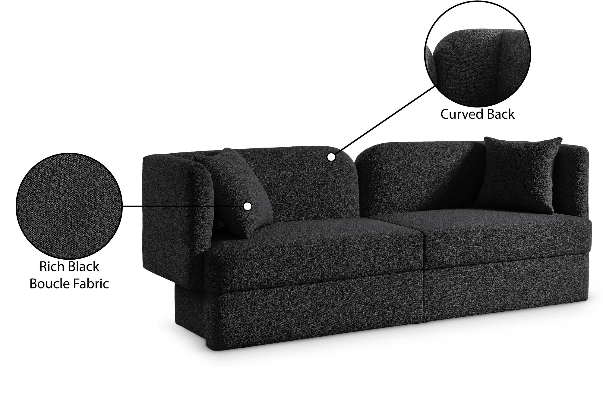 Marcel Boucle Fabric Sofa