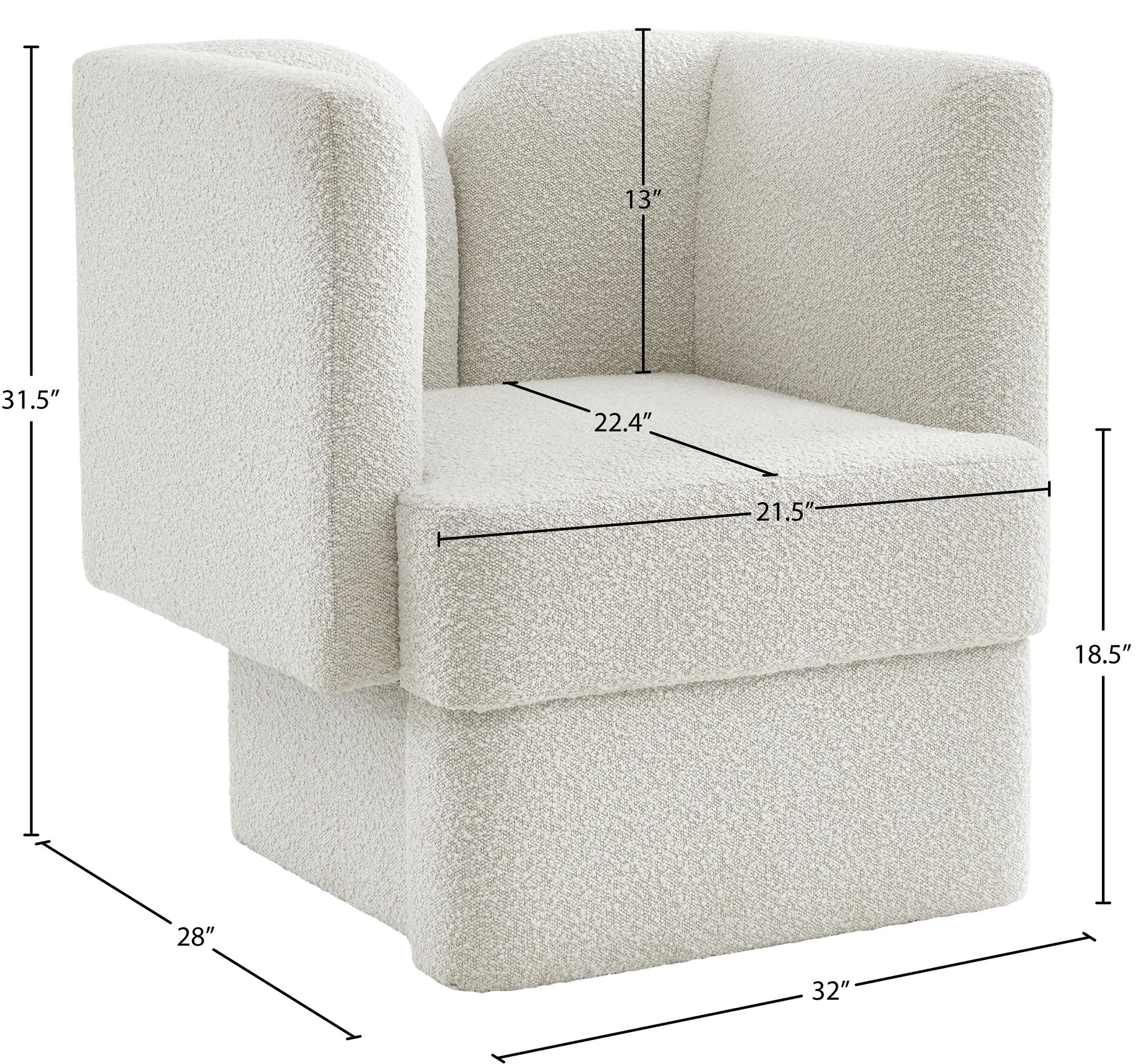 Marcel Boucle Fabric Chair