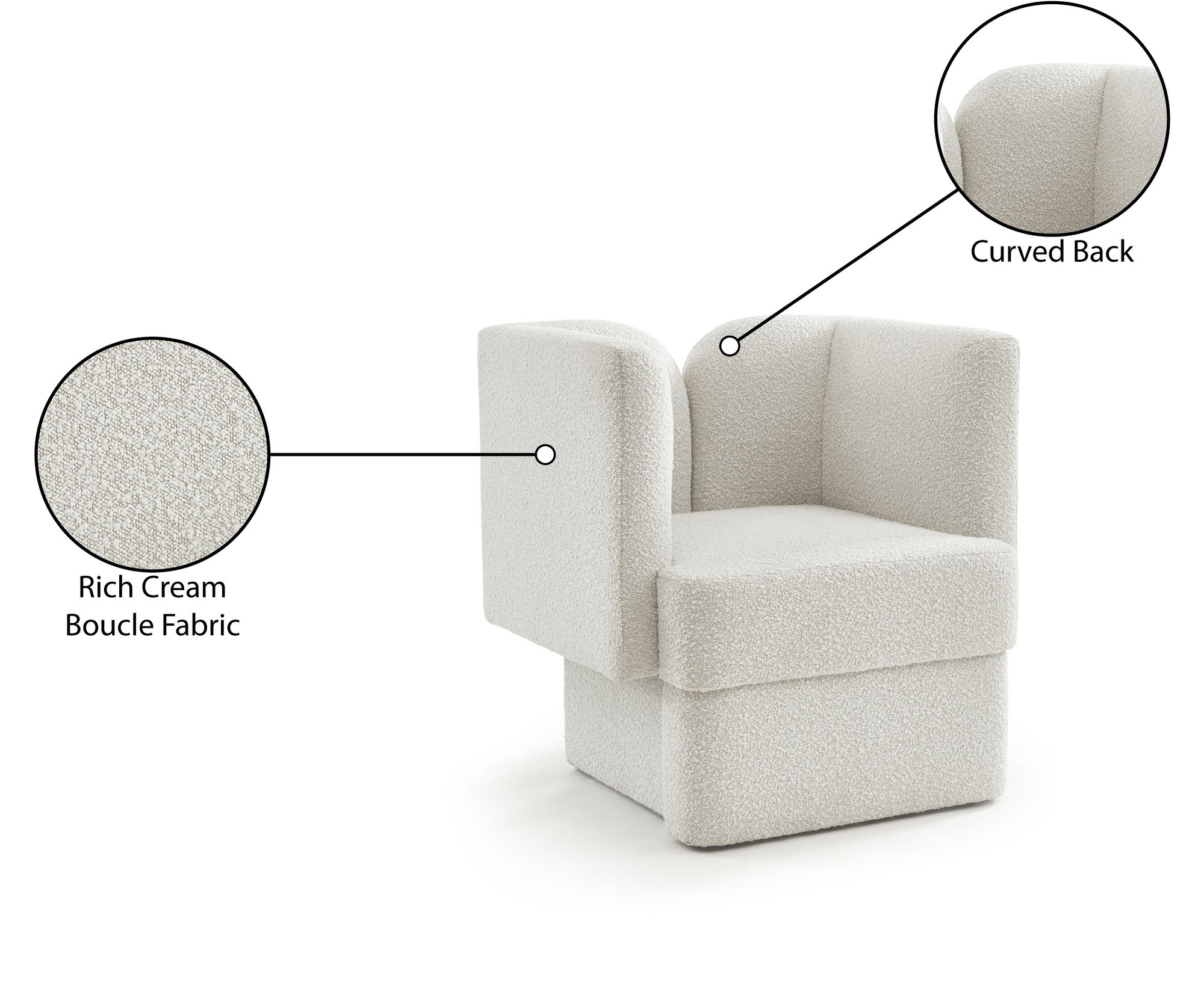 Marcel Boucle Fabric Chair