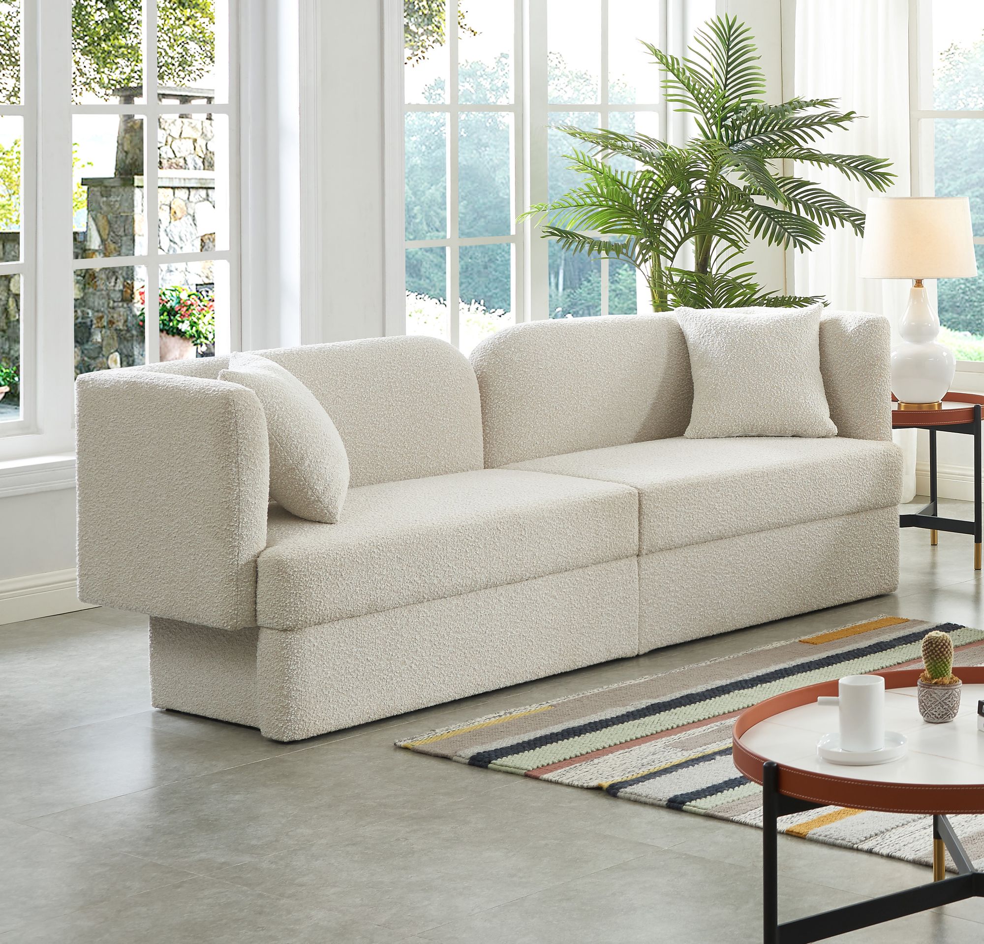 Marcel Boucle Fabric Sofa