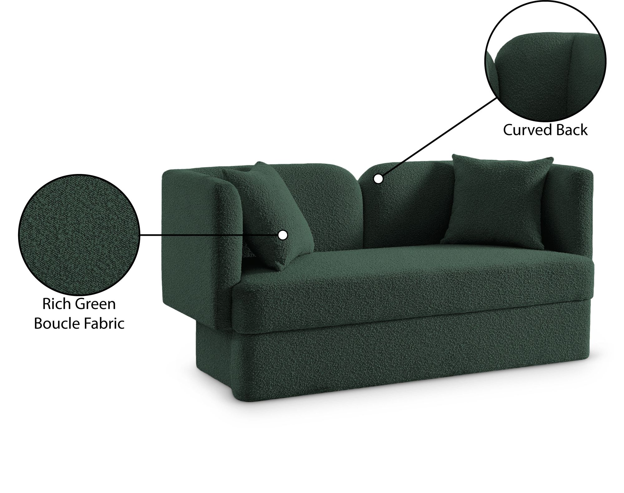 Marcel Boucle Fabric Loveseat