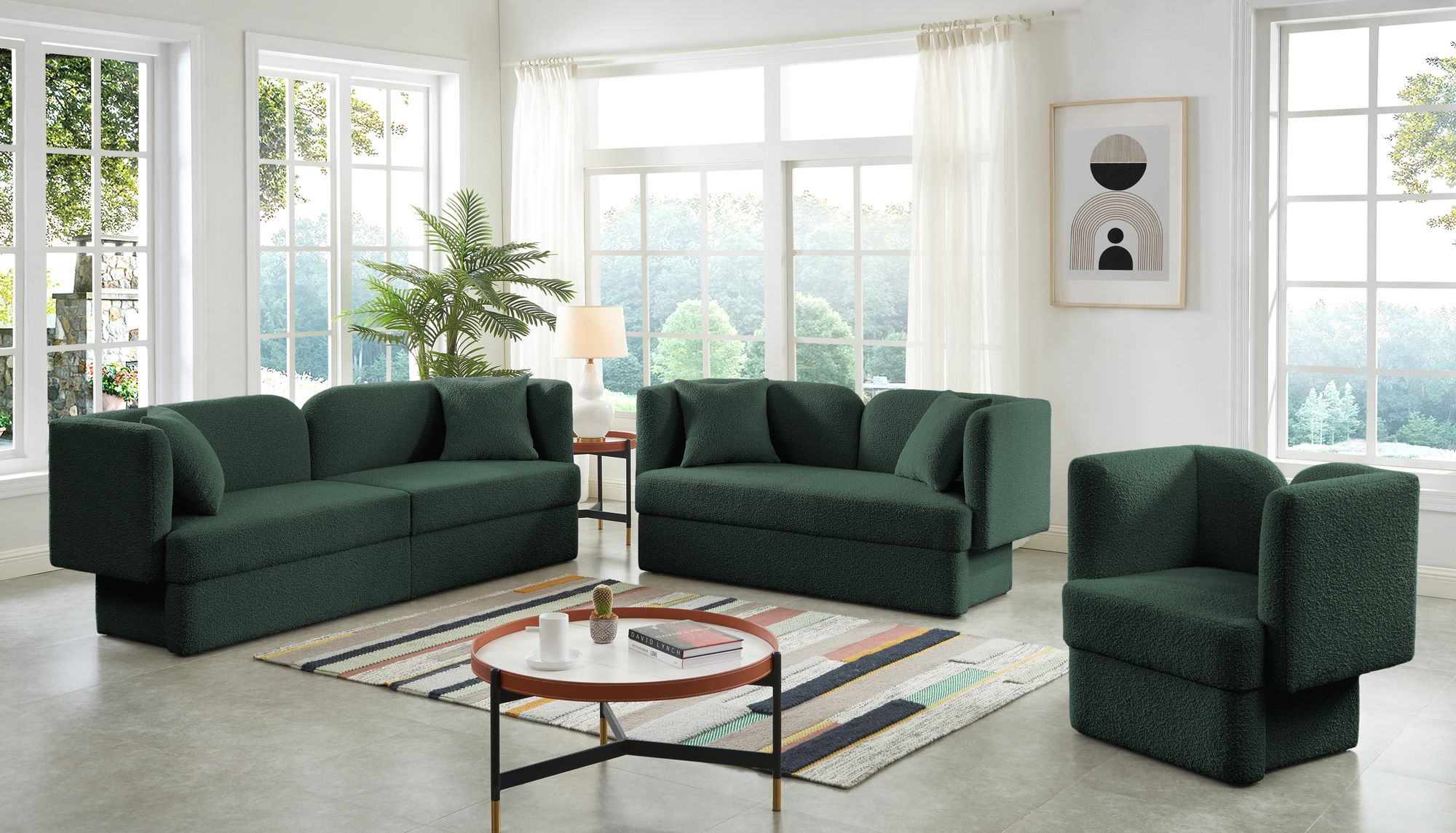 Marcel Boucle Fabric Sofa