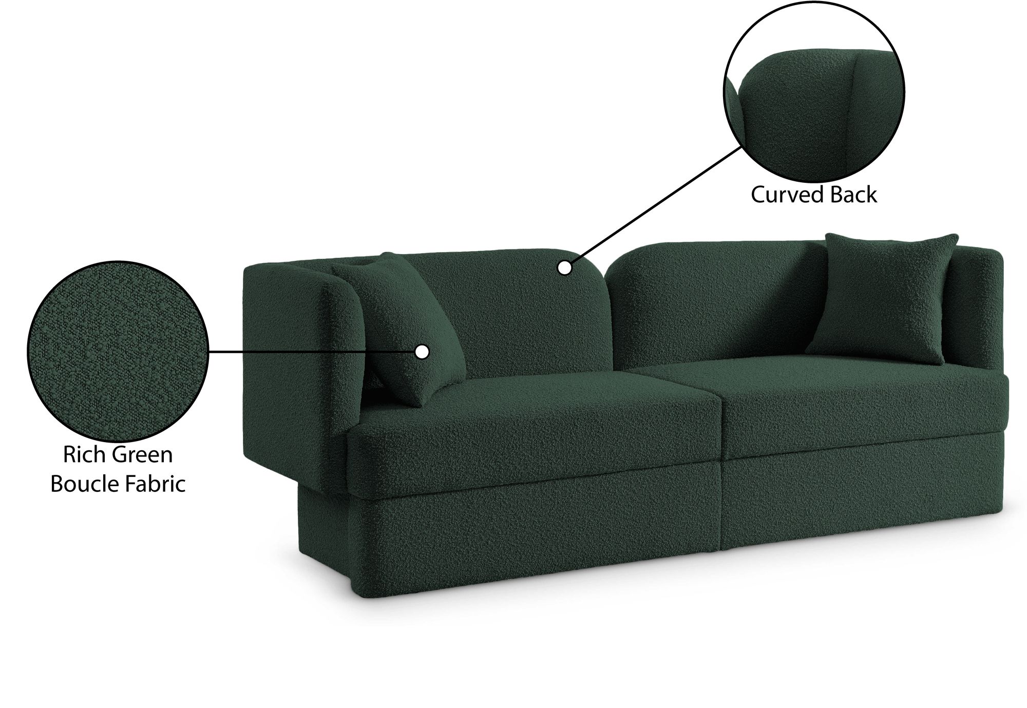 Marcel Boucle Fabric Sofa