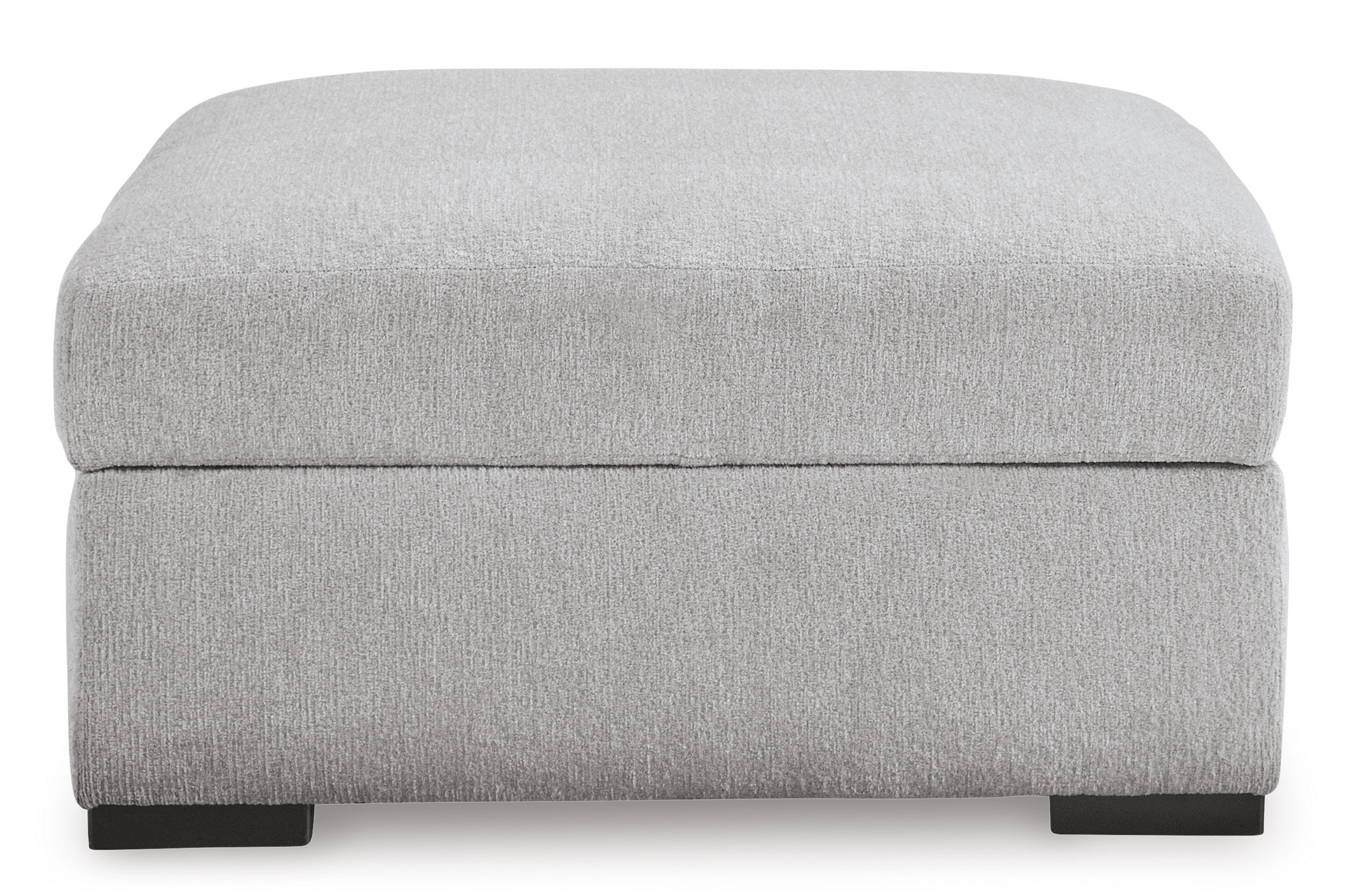 Gabyleigh 36" Square Storage Ottoman - Nickel Gray Hinged Top