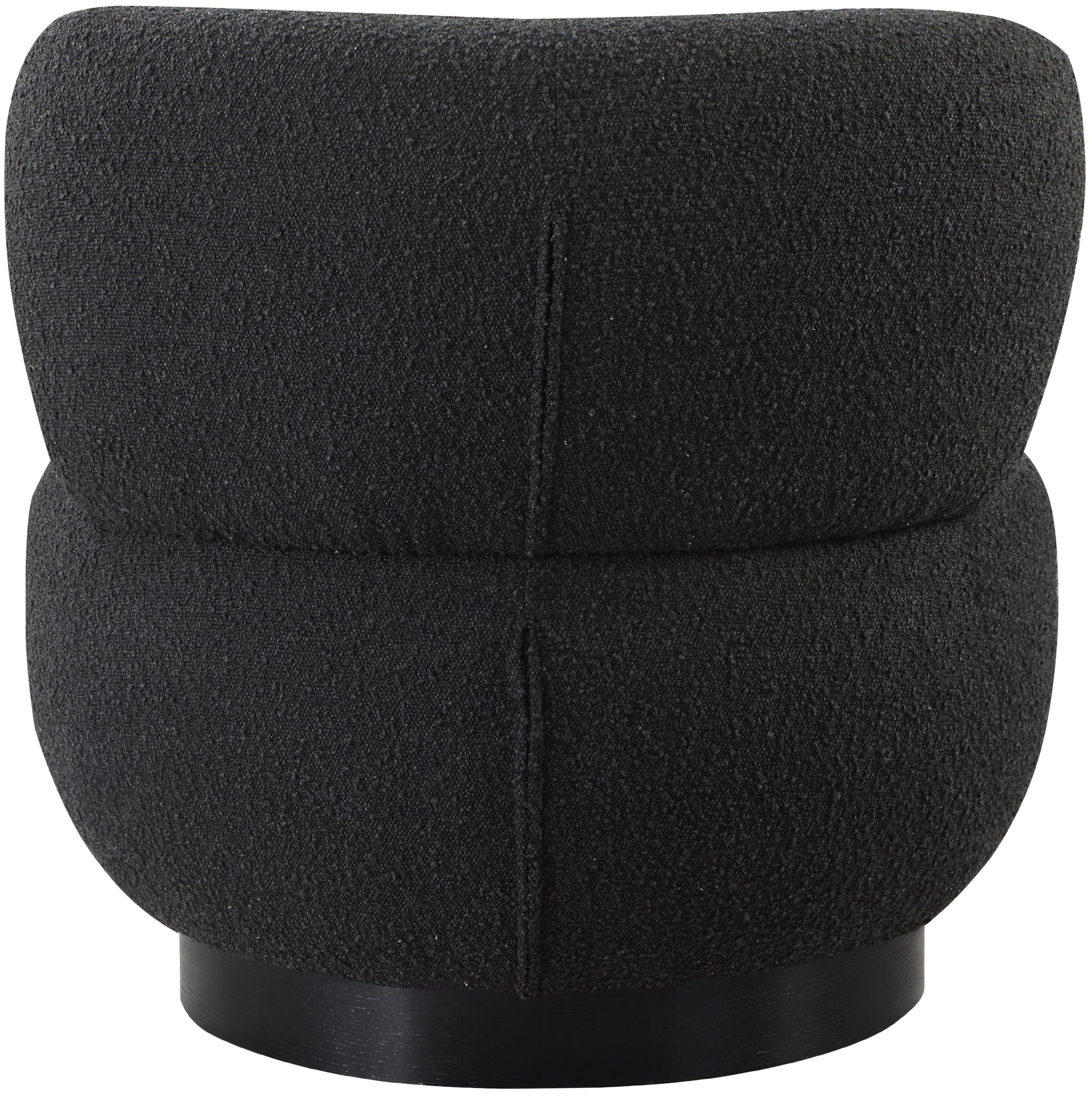 Calais Boucle Fabric Accent Chair with Black Oak Veneer Base