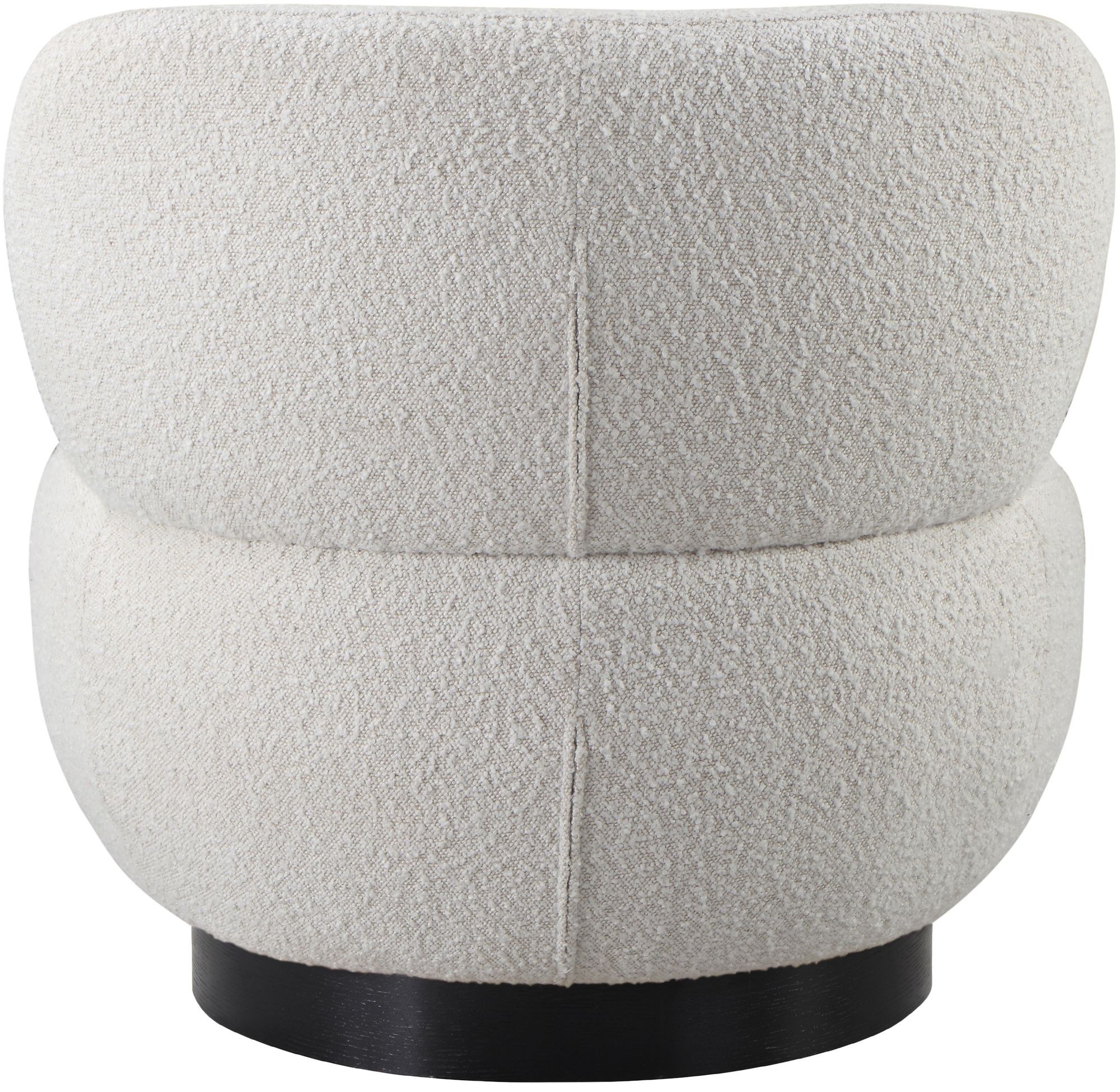 Calais Boucle Fabric Accent Chair with Black Oak Veneer Base