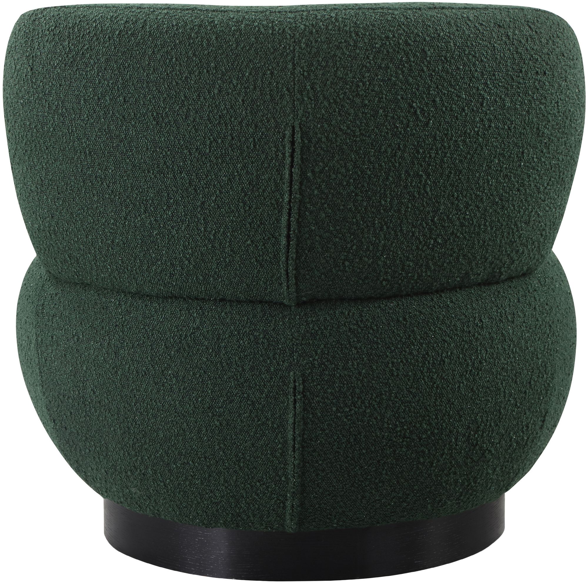 Calais Boucle Fabric Accent Chair with Black Oak Veneer Base