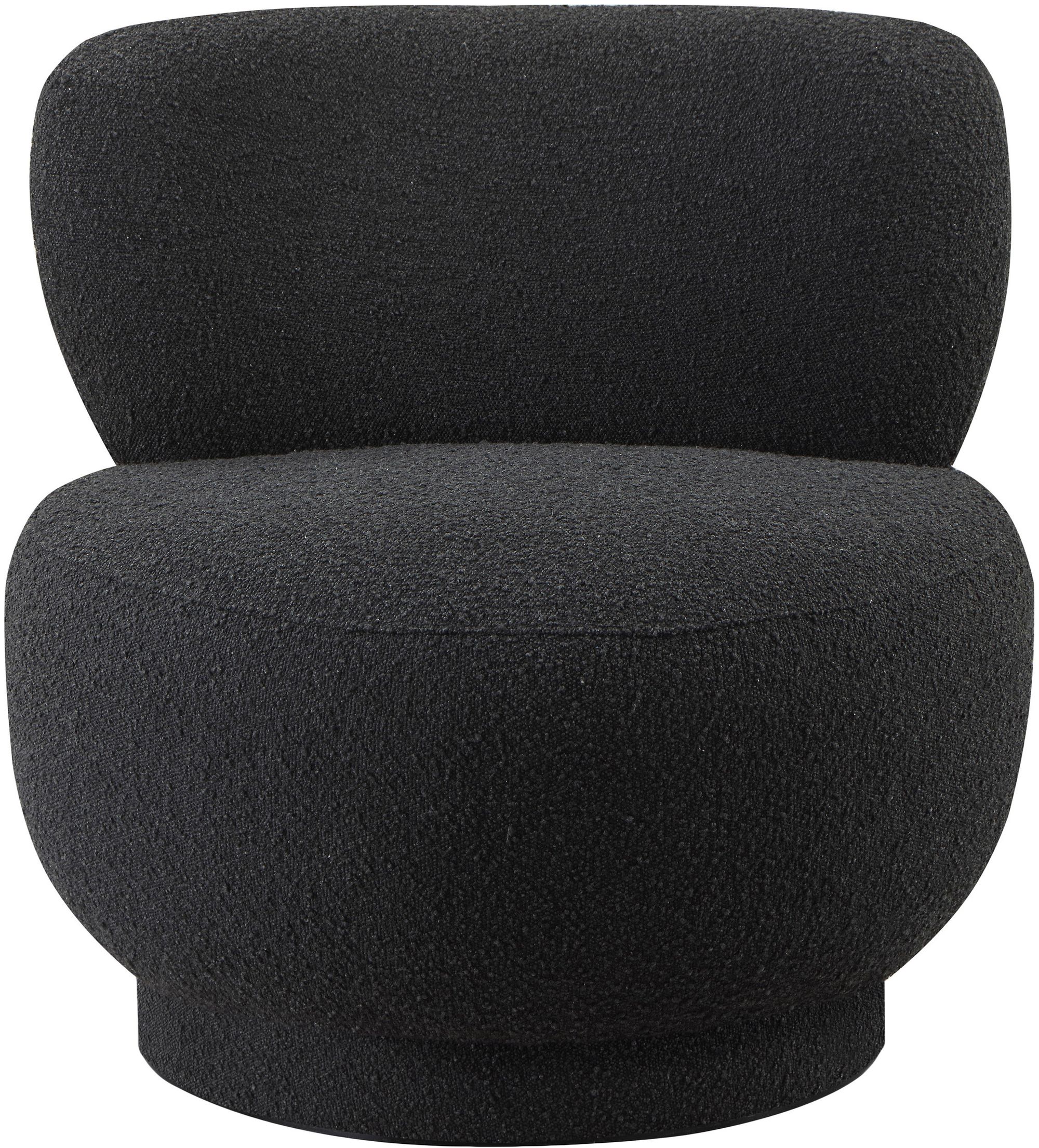 Calais Boucle Fabric Accent Chair with Upholstered Base