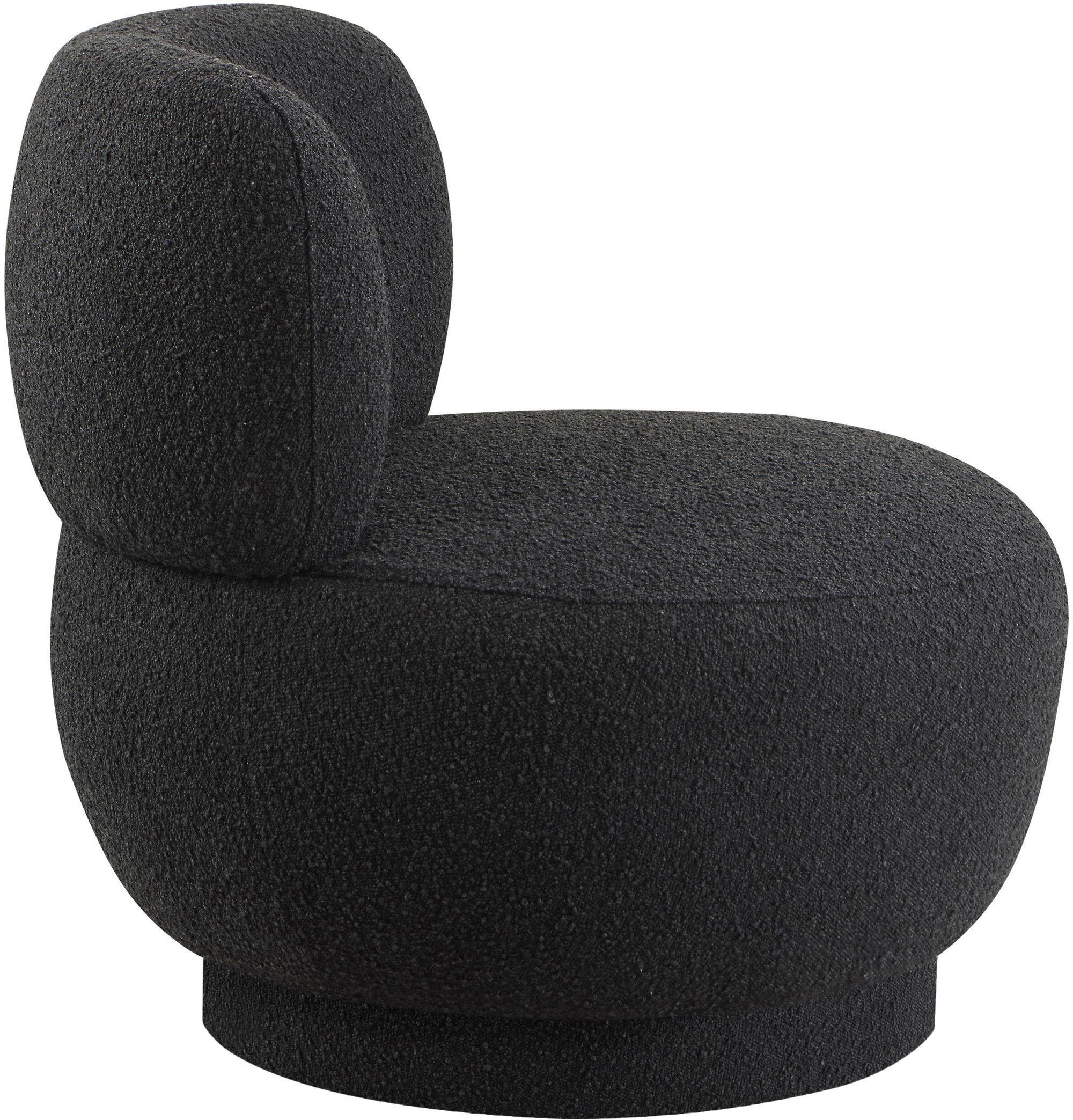Calais Boucle Fabric Accent Chair with Upholstered Base