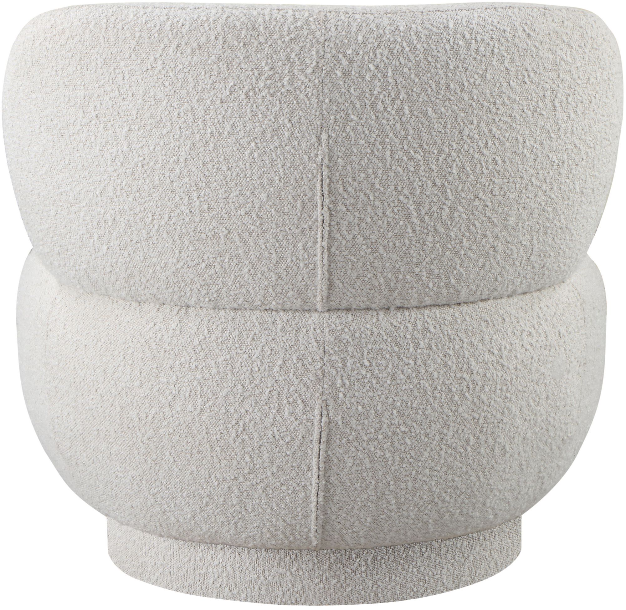 Calais Boucle Fabric Accent Chair with Upholstered Base